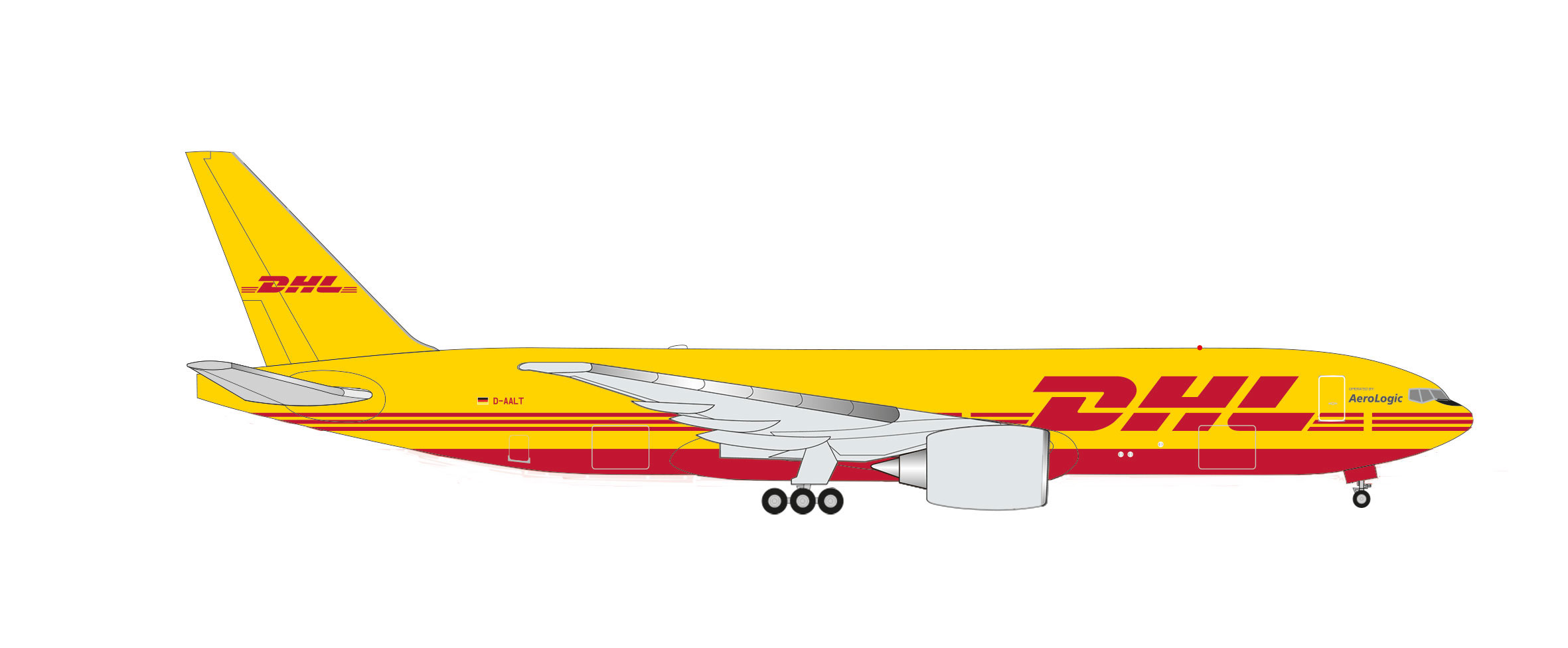 Herpa Wings 537032 | DHL Aviation Boeing 777F | D-AALT | 1:500