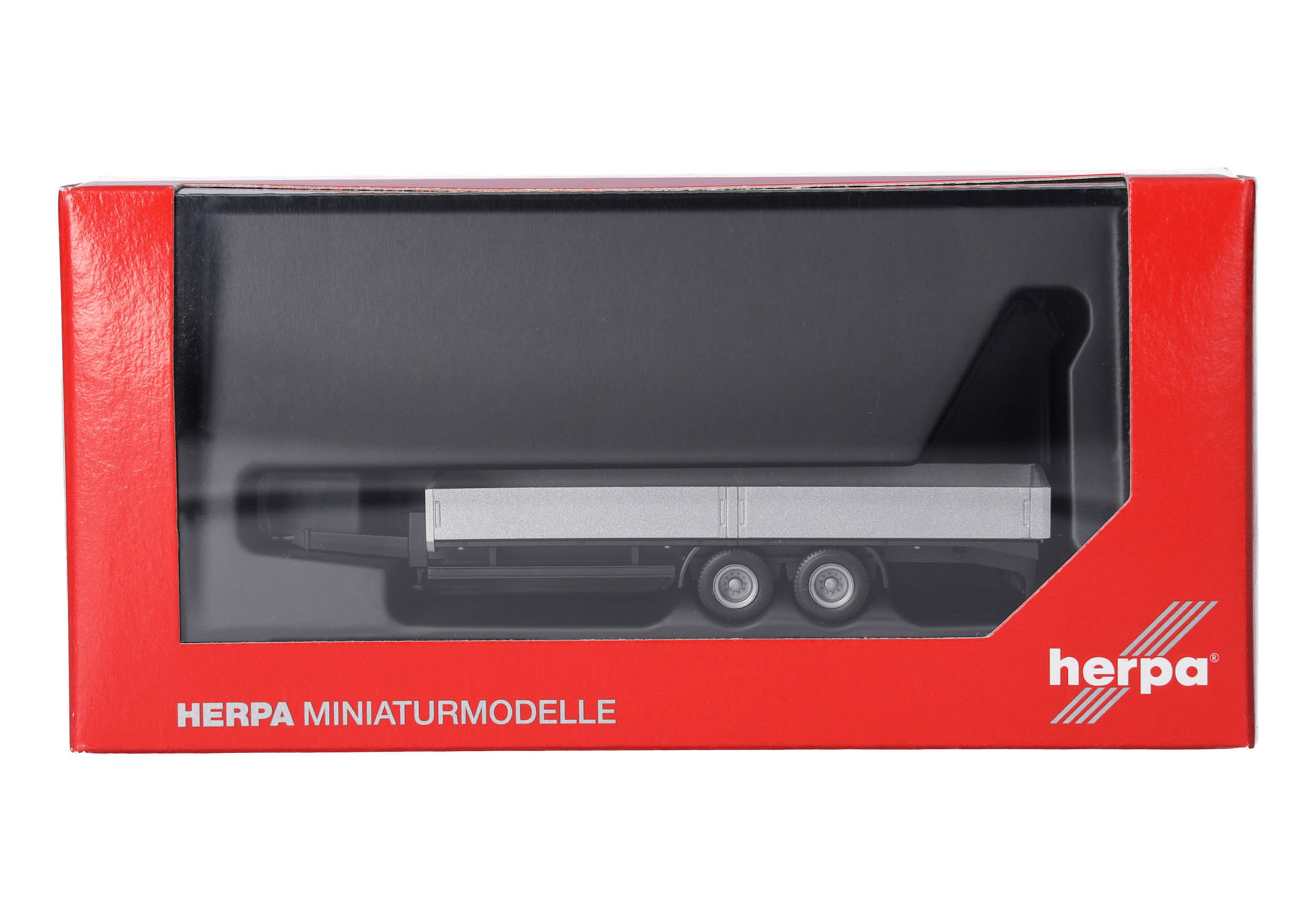 Herpa  076920-002 | Tieflade-Tandemanhänger 2-achs | silber | 1:87