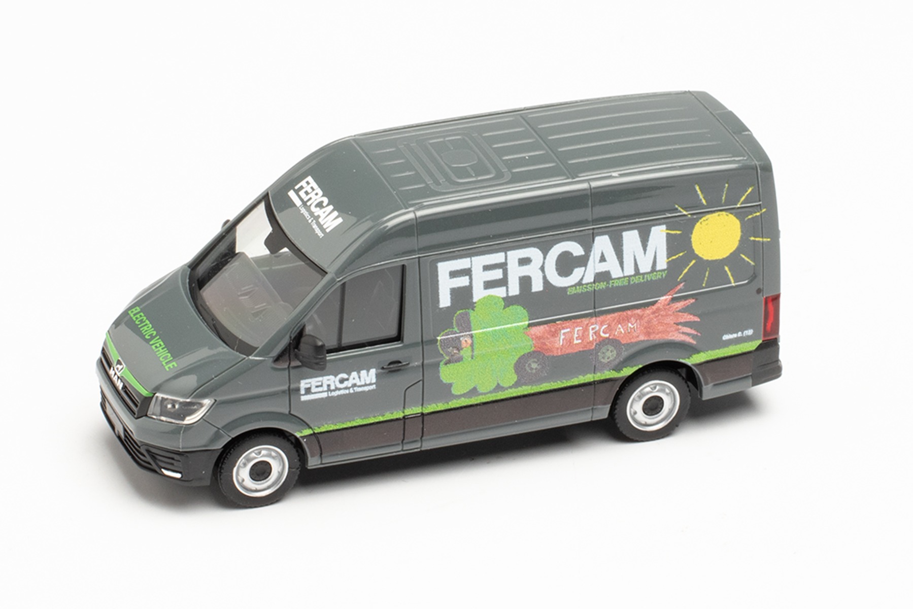 Herpa 096461 - MAN eTGE Kasten HD - Fercam (Italien, Bozen). 1:87