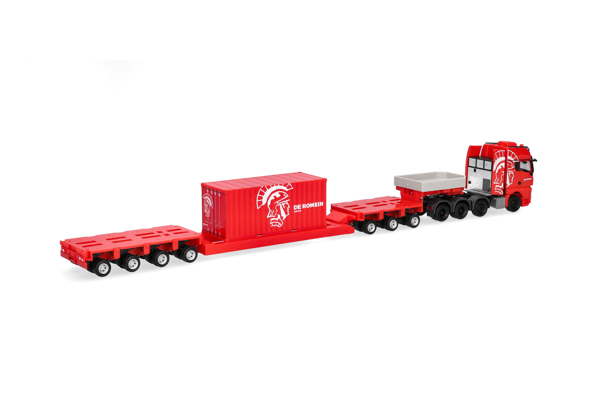Herpa 320764 | MAN TGX GX | Tieflade-Sattelzug mit 20 ft. Container | De Romein Group (NL) | 1:87
