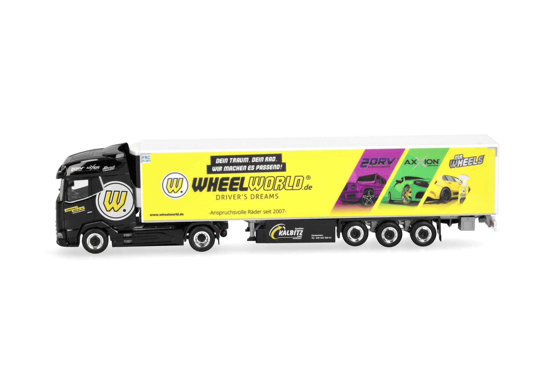 Herpa 961547 | DAF XG Kühlkoffer-Sattelzug | Spedition Kalbitz/Wheelworld-Driver-Dream | 1:87
