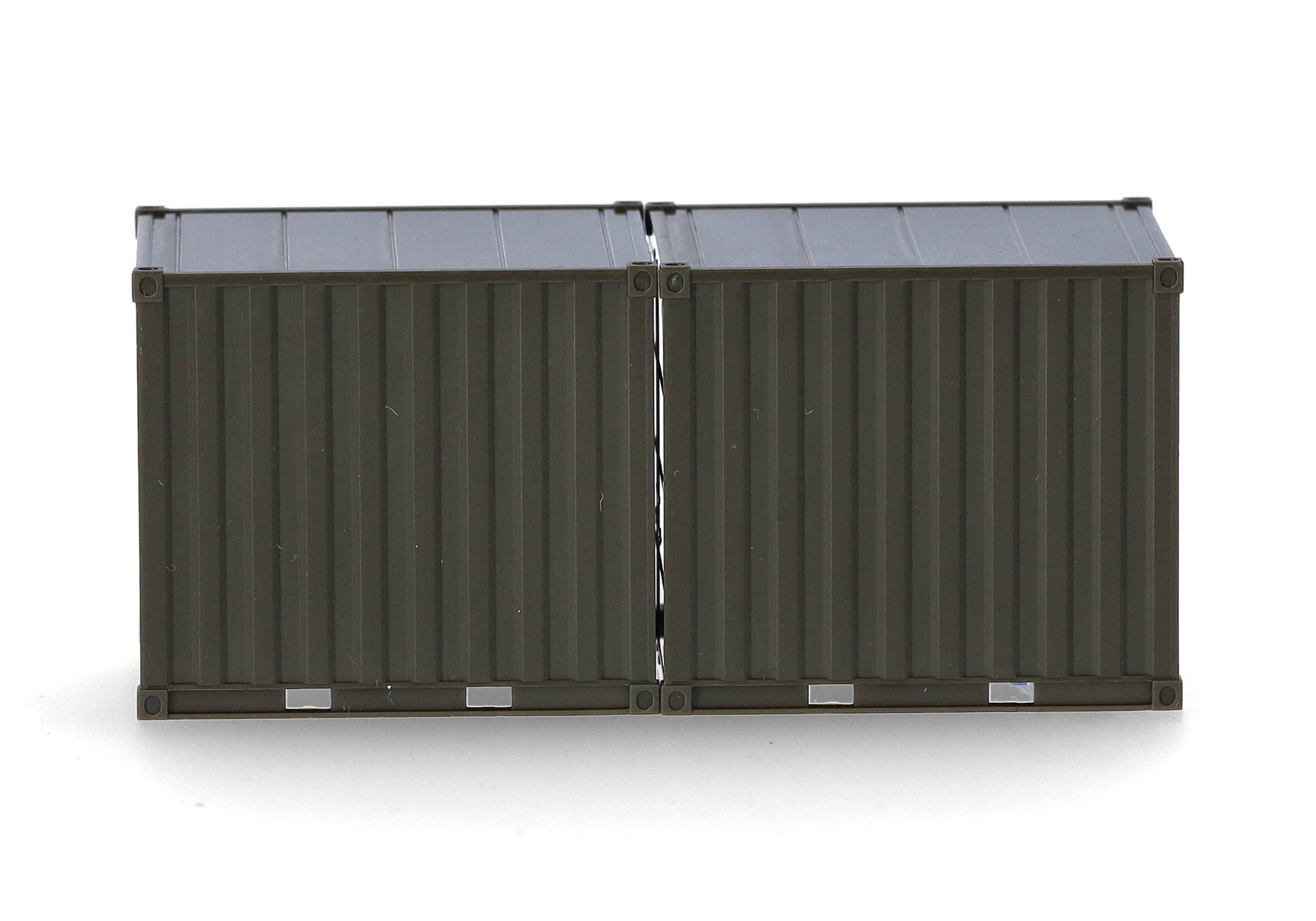 Herpa Zubehör 747103 | 2x 10ft Container | Bundeswehr | Bronzegrün (unbedruckt) | 1:87