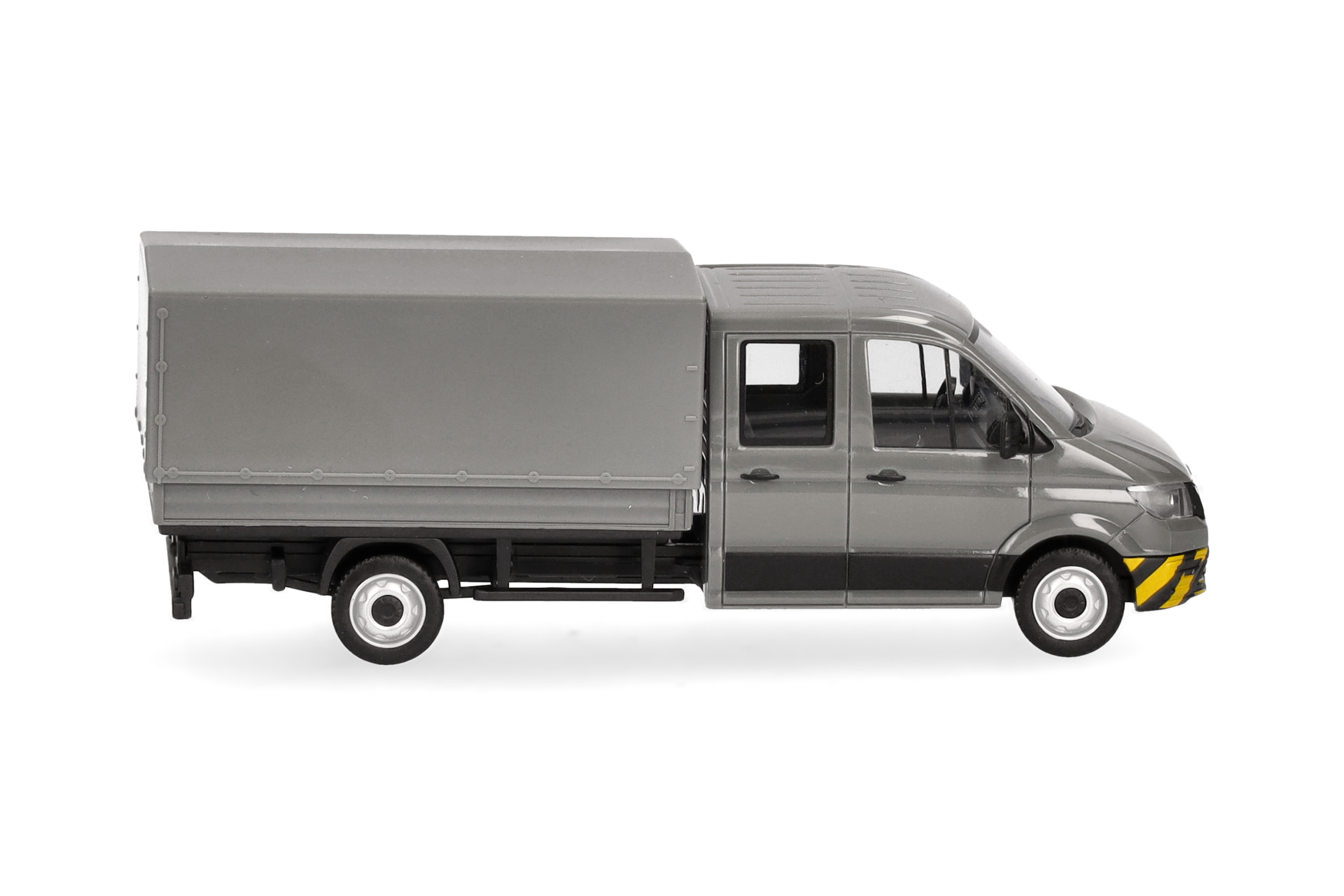 Herpa 098328 | MAN TGE Doppelkabine mit Pritsche | grau/gelb | 1:87