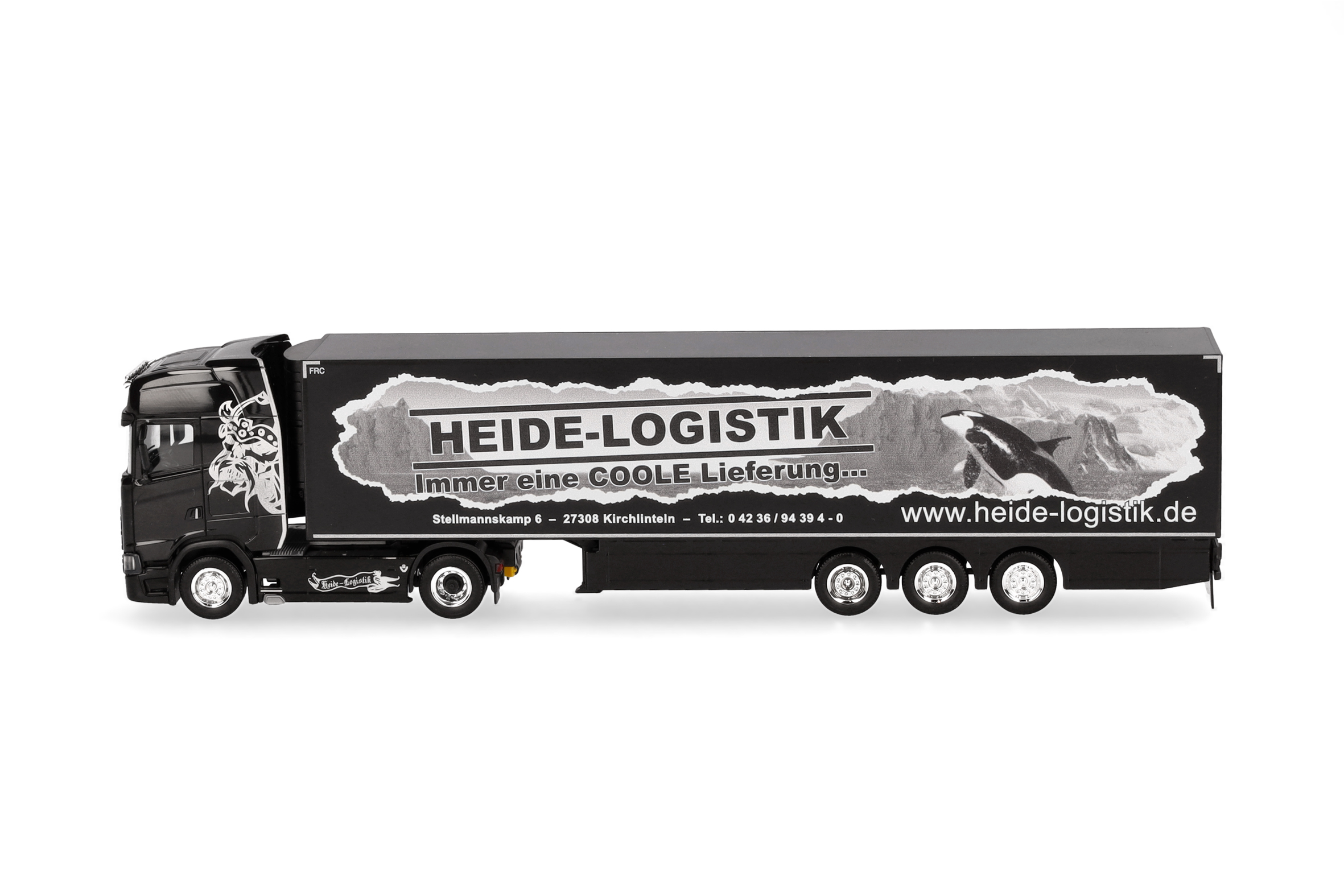 Herpa 319386 | Scania CS 20 HD | Kühlkoffer-Sattelzug | Heide Logistik | 1:87
