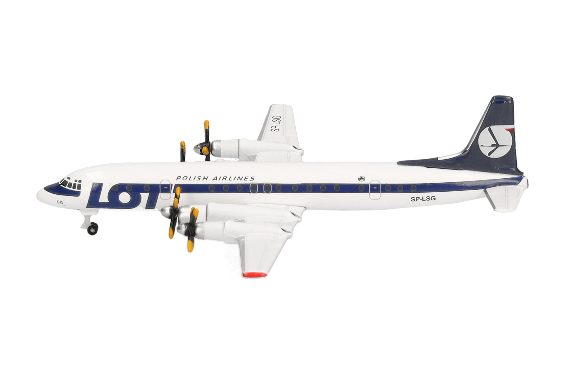Herpa Wings 538794 | LOT Polish Airlines | Ilyushin IL-18 (late colors) | SP-LSG | 1:500