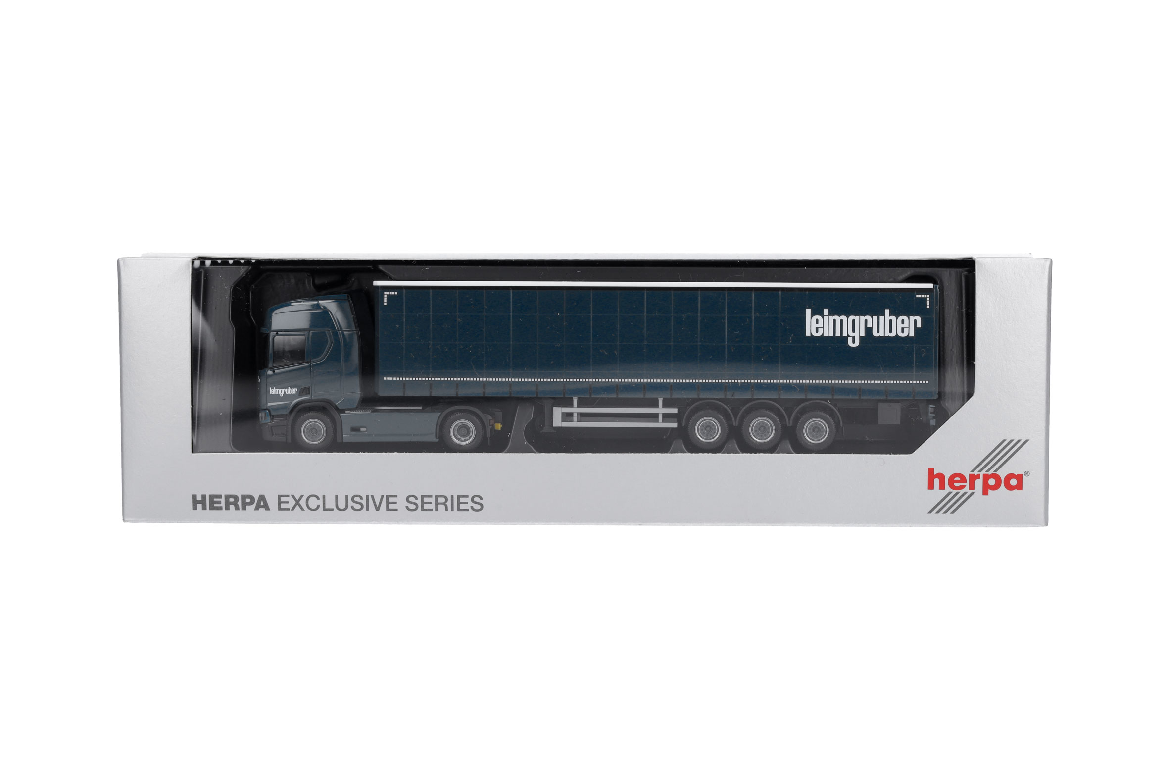 Herpa 958752 | Scania CR20 HD | Gardinenplanen-Sattelzug | Leimgruber | 1:87