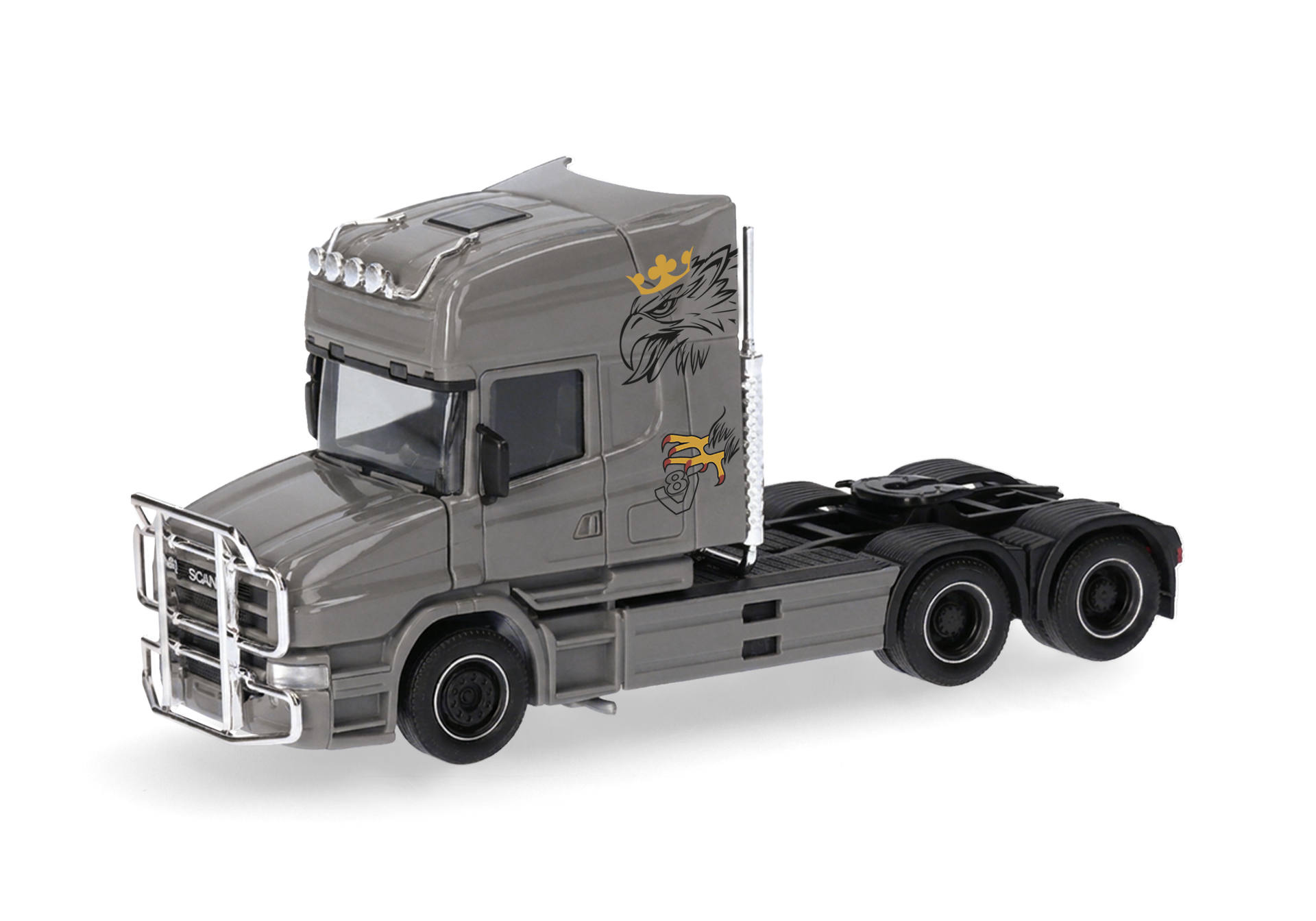 Herpa 319423-003 | Scania Hauber 04 Topline | Zugmaschine 3achs | nardograu | 1:87