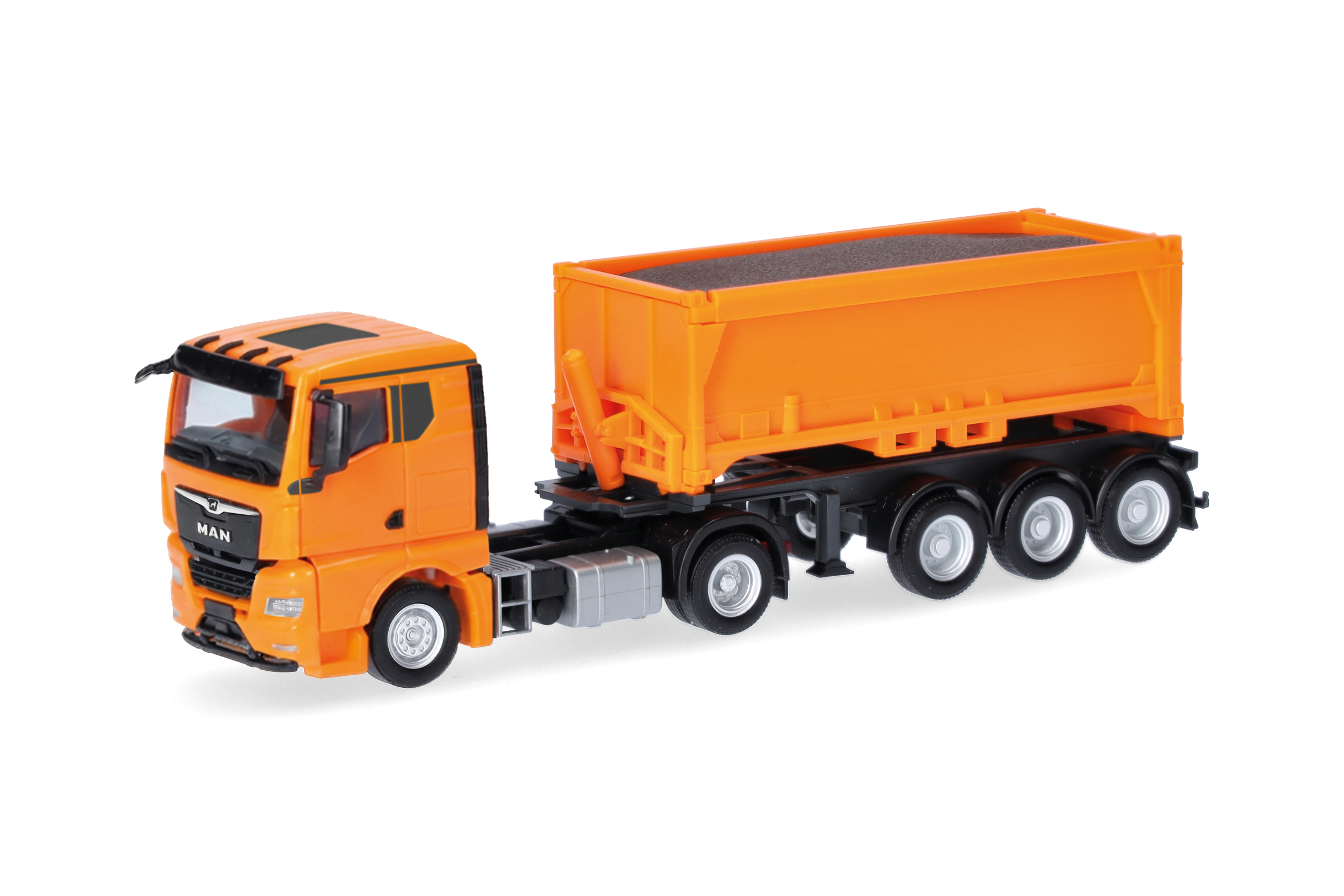 Herpa 321310 | MAN TGX GN | Abraummulden-Sattelzug | kommunalorange | 1:87
