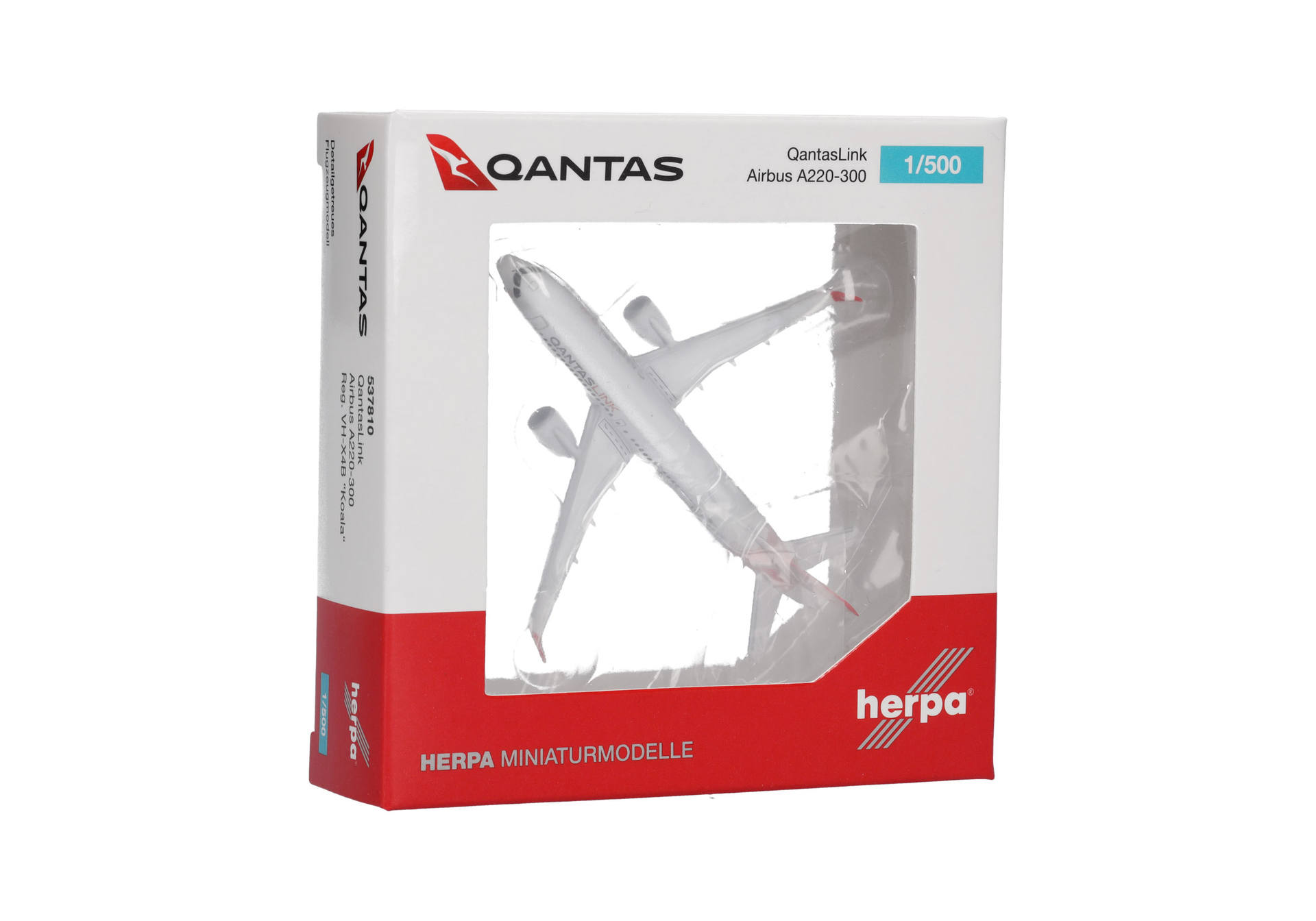 Herpa Wings 537810 | QantasLink | Airbus A220-300 | VH-X4B "Koala" | 1:500