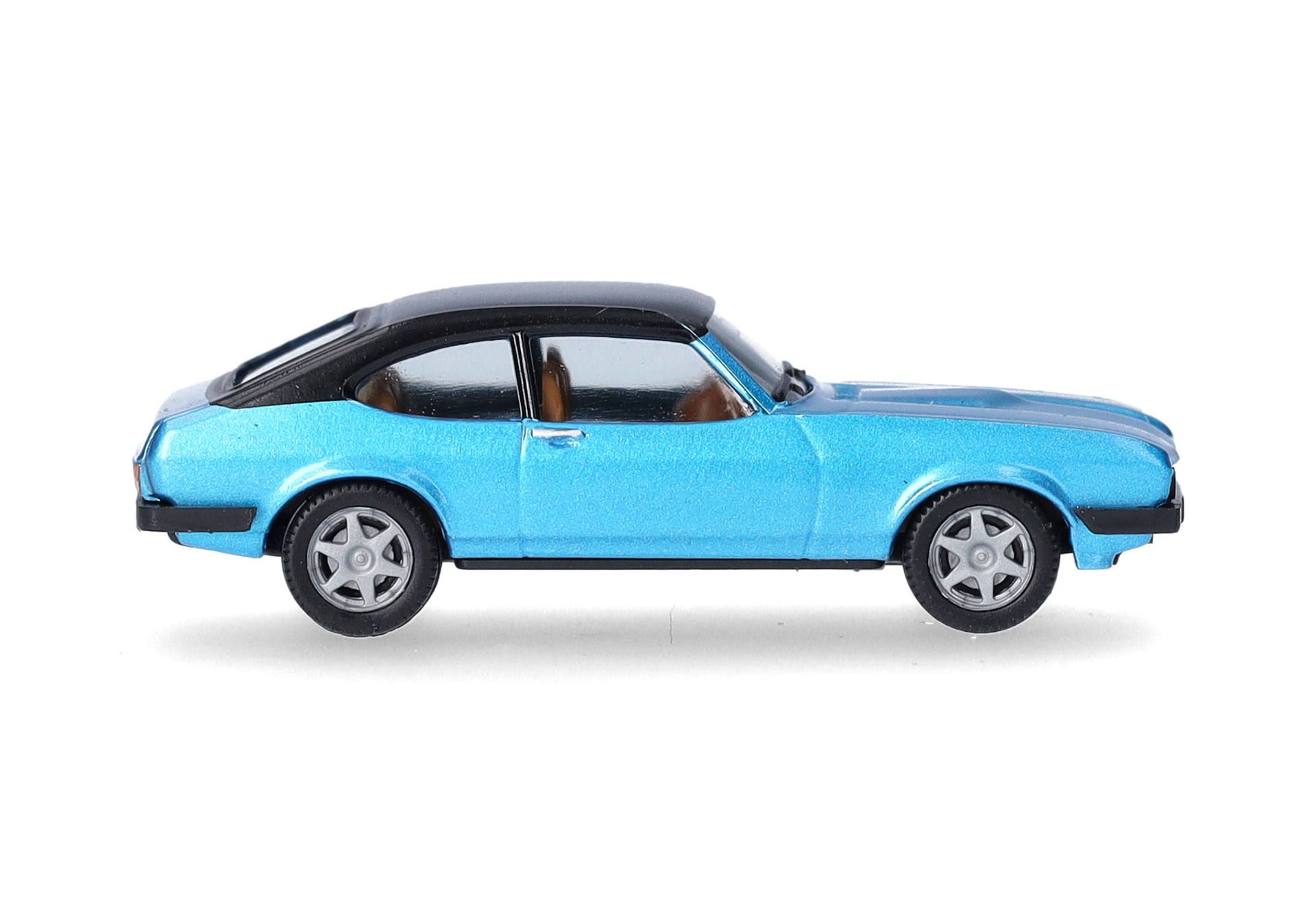Herpa 430807-002 | Ford Capri II |Vinyldach | miamiblaumetallic | 1:87