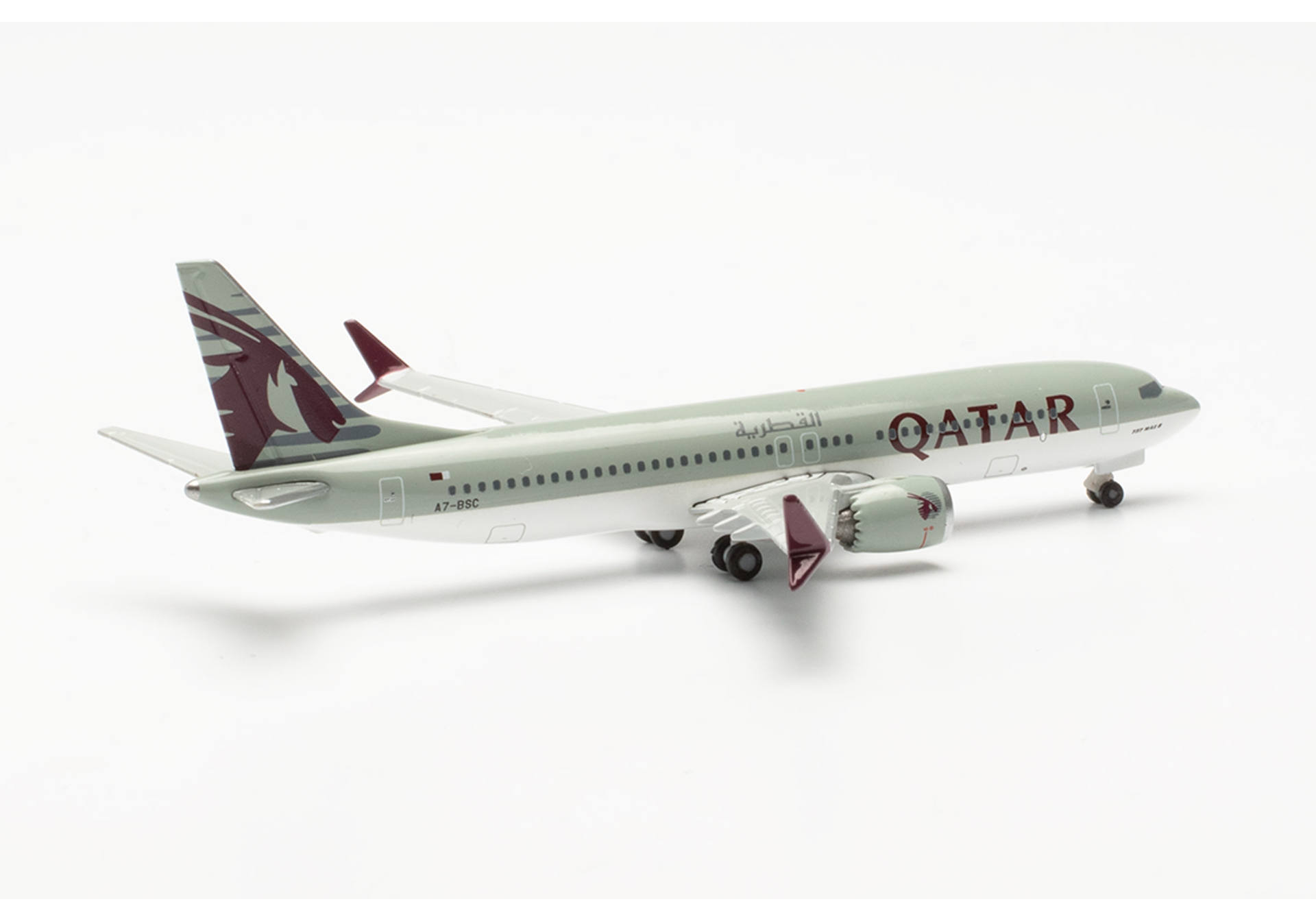 Herpa Wings 537384 | Qatar Airways Boeing 737 Max 8 | A7-BSC | 1:500