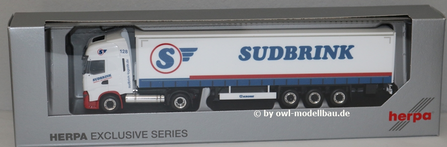 Herpa 951364| Iveco S-Way LNG Gardinenplanen-Sattelzug "Sudbrink"| 1:87