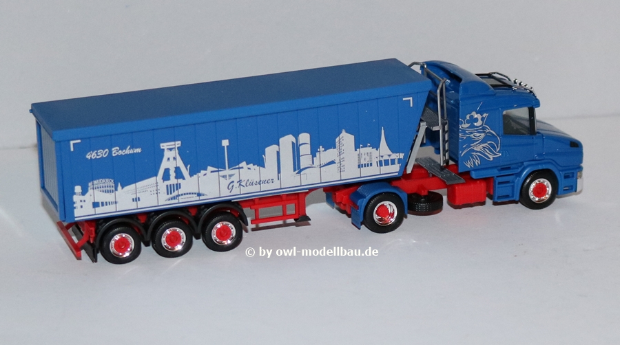 Herpa 945714 - Scania Hauber Kipp-Sattelzug - Günter Klüsener Bochum. 1:87