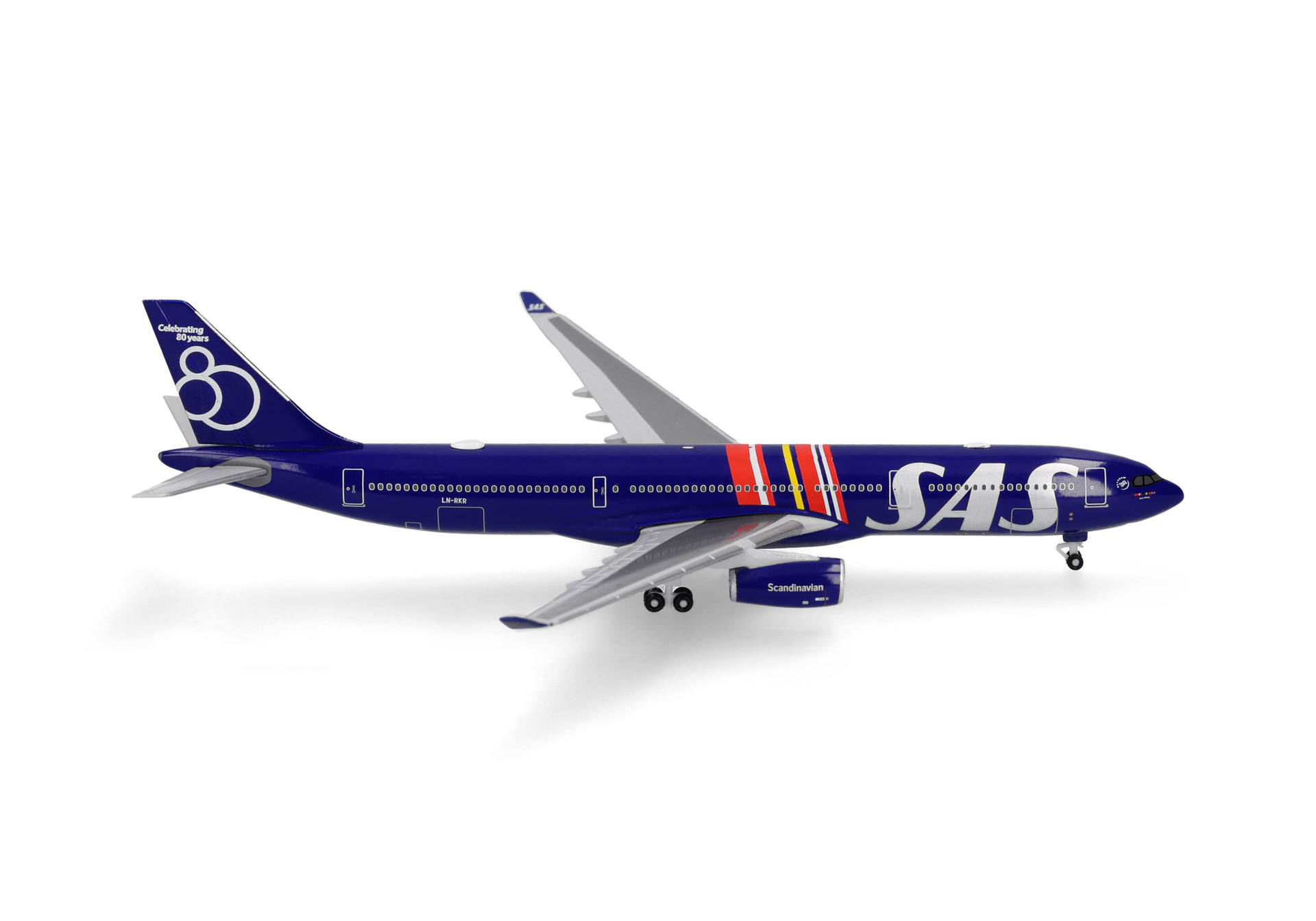 Herpa Wings 539623 | SAS Scandinavian Airlines | Airbus A330-300 - 80 Years | 1:500