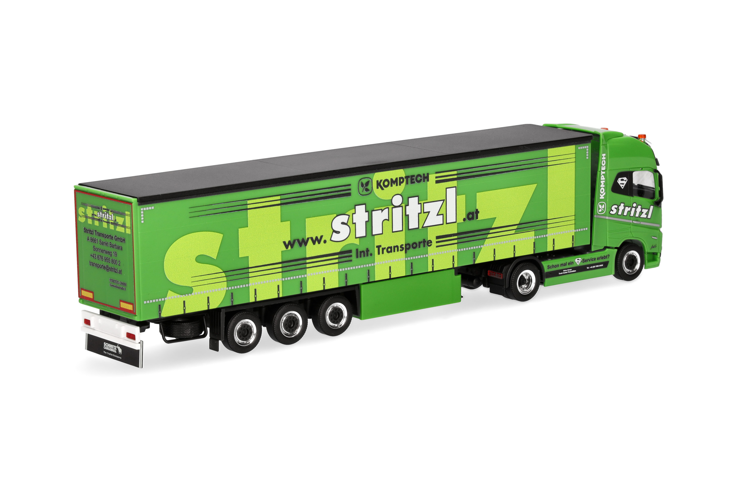 Herpa 320108 | Volvo FH16 GL XL 2020 Gardinenplanen-Sattelzug | Stritzl | 1:87