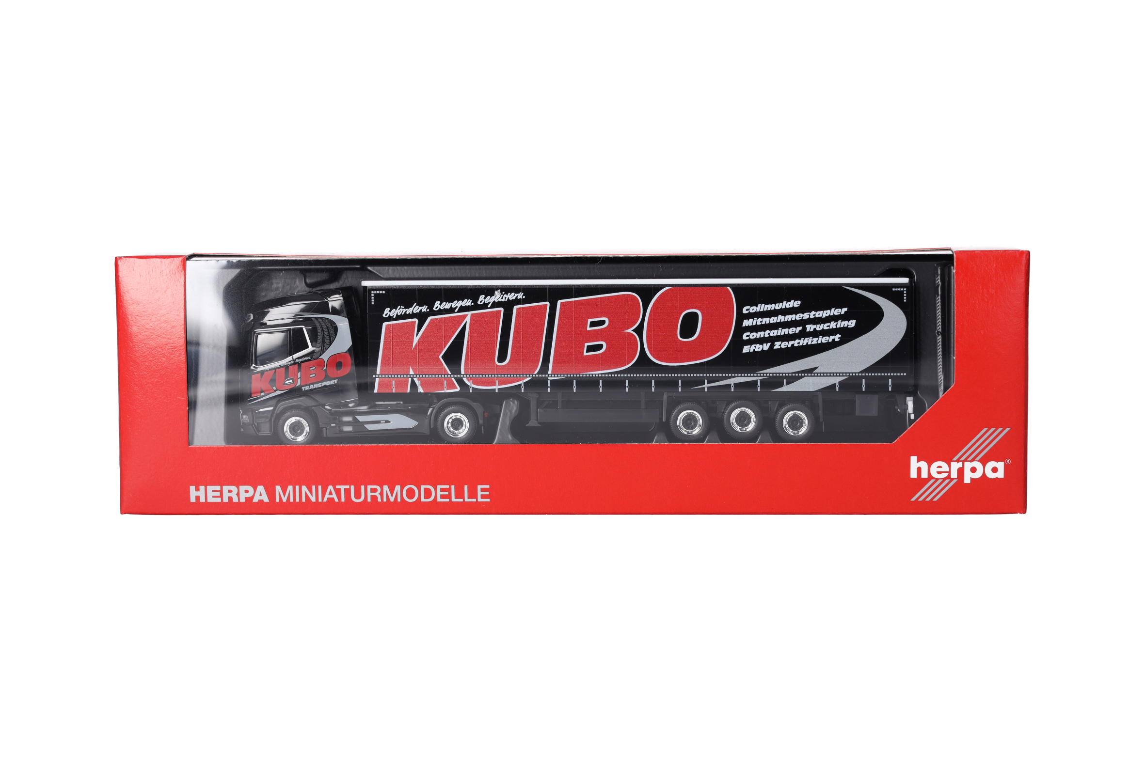Herpa  318068 |  DAF XG+ | Gardinenplanen-Sattelzug | KUBO | 1:87