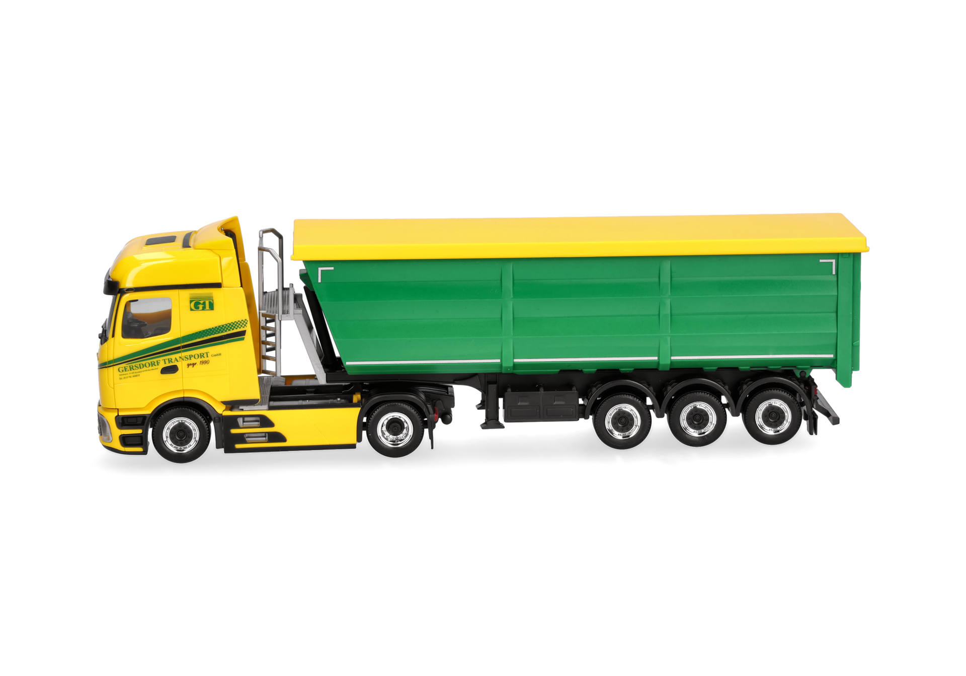 Herpa 321006 | MB Actros L ProCabin Bigspace | Stahlmulden-Sattelzug | Gersdorf Transport | 1:87