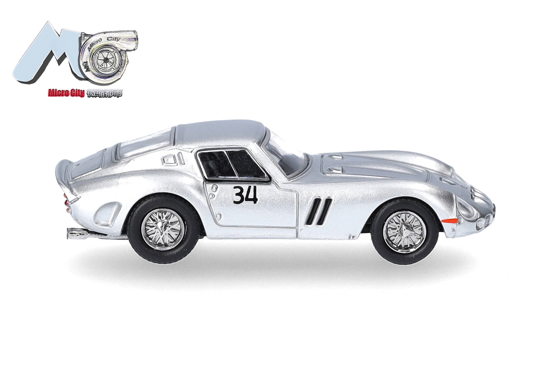 Herpa MicroCity 87MC000060 | Ferrari 250 GTO "34" | silber | 1:87