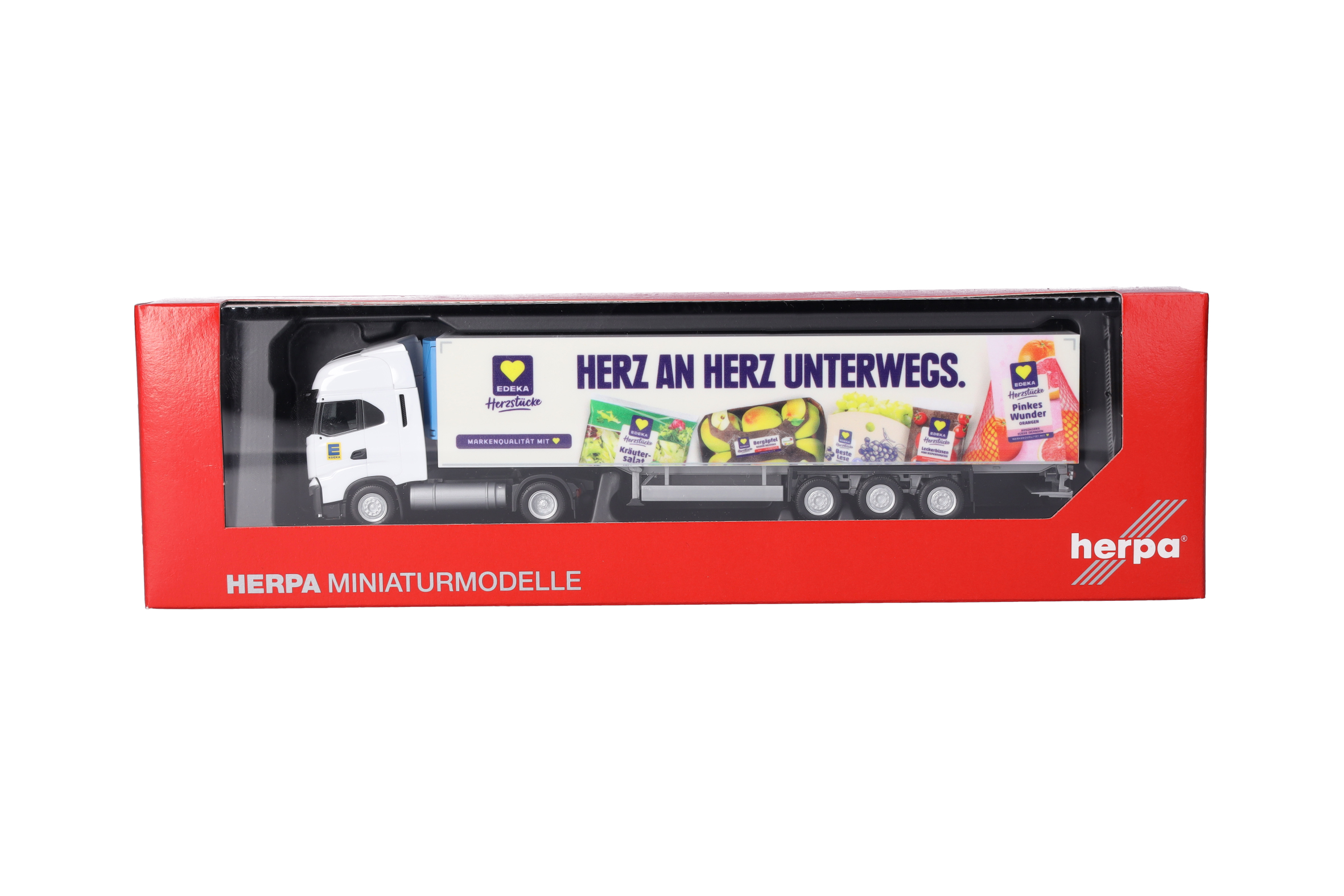 Herpa 319027 | Iveco S-Way Kühlkoffer-Sattelzug | Edeka | 1:87