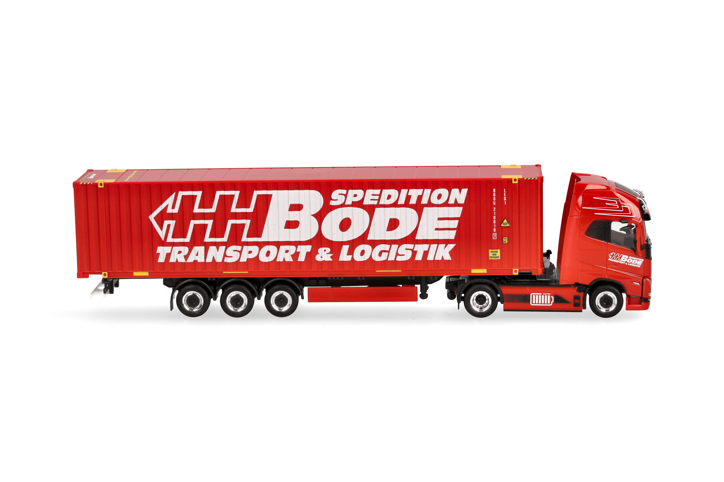 Herpa 319249 | Volvo FH GL XL Electric | 45ft Container-Sattelzug | HH Bode | 1:87
