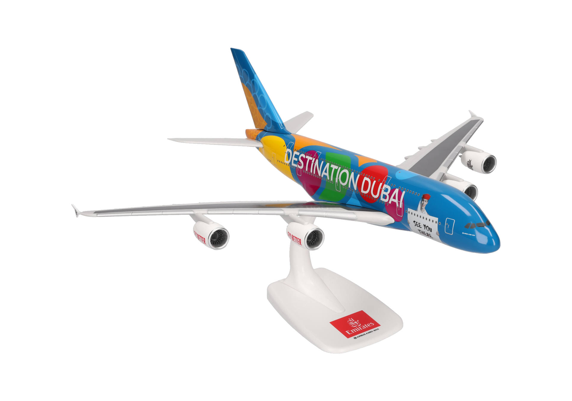 Herpa Wings SF 615068 | Emirates | Airbus A380 | Destination Dubai | A6-EEW | 1:250