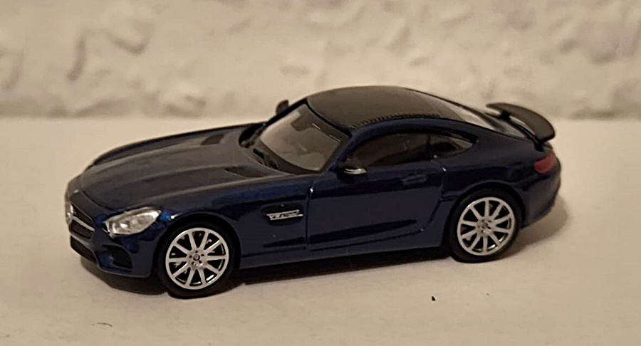 Minichamps 870037124 | Mercedes AMG GTS | 2015 | Blau Metallic | 1:87