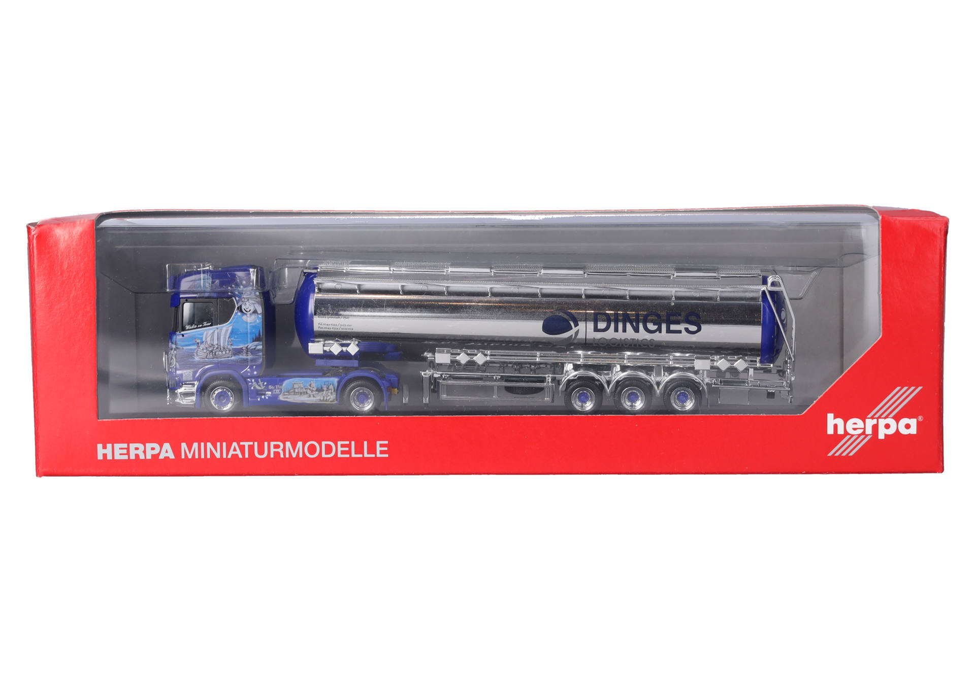 Herpa 122344 | Scania CS 20 HD Jumbochromtank-Sattelzug | Ingo Dinges/Wickie | 1:87