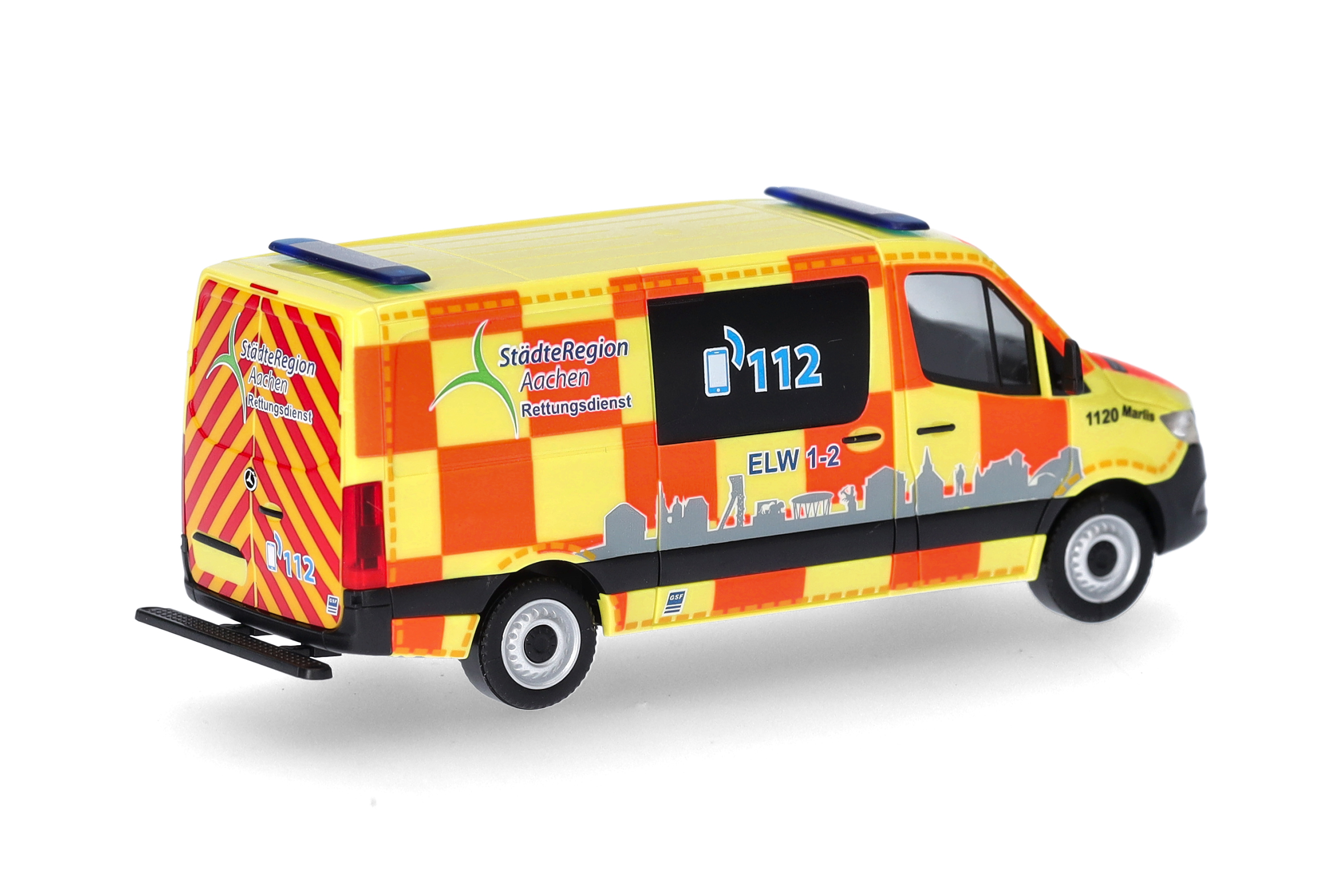 Herpa 097741 | MB Sprinter Flachdach | Rettungsdienst Städte Region Aachen | 1:87