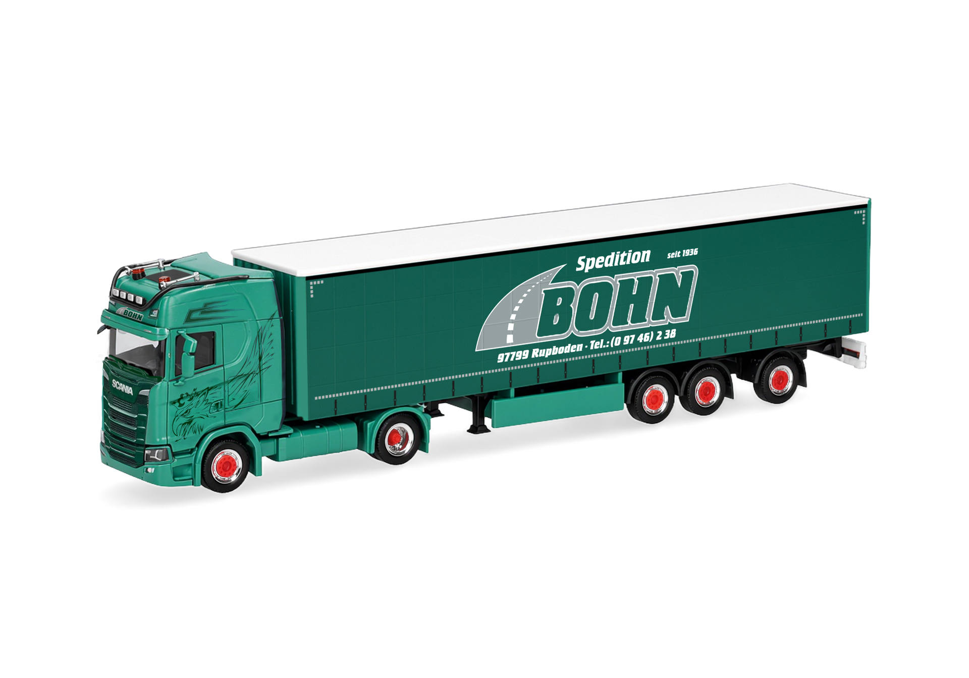 Herpa 322461 | Scania CS 20 HD | Gardinenplanen-Sattelzug | Spedition Bohn | 1:87