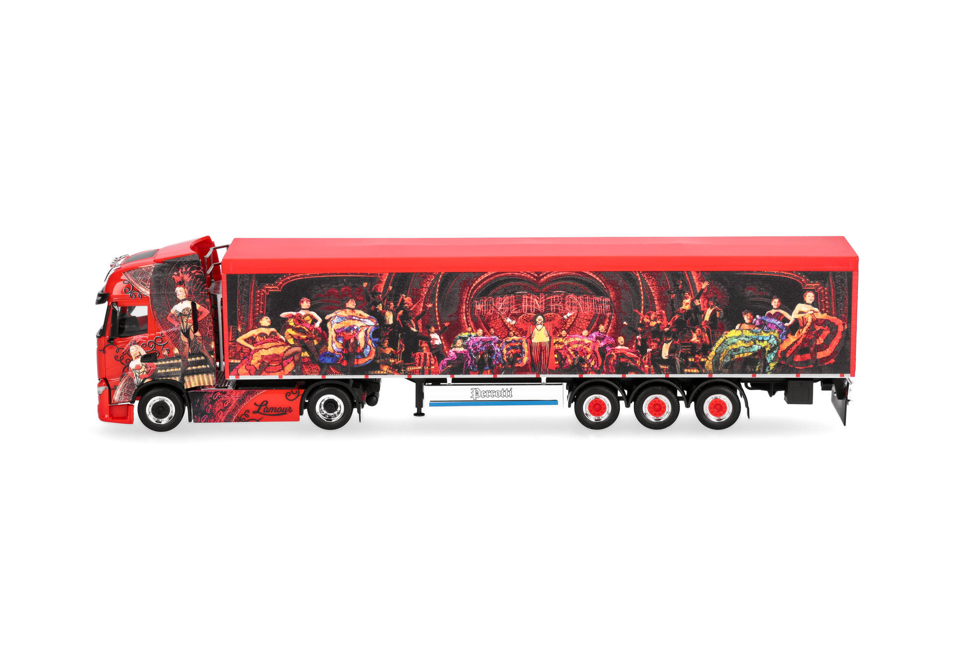 Herpa 320306 | Iveco S-Way Schubboden-Sattelzug | Perrotti | 1:87