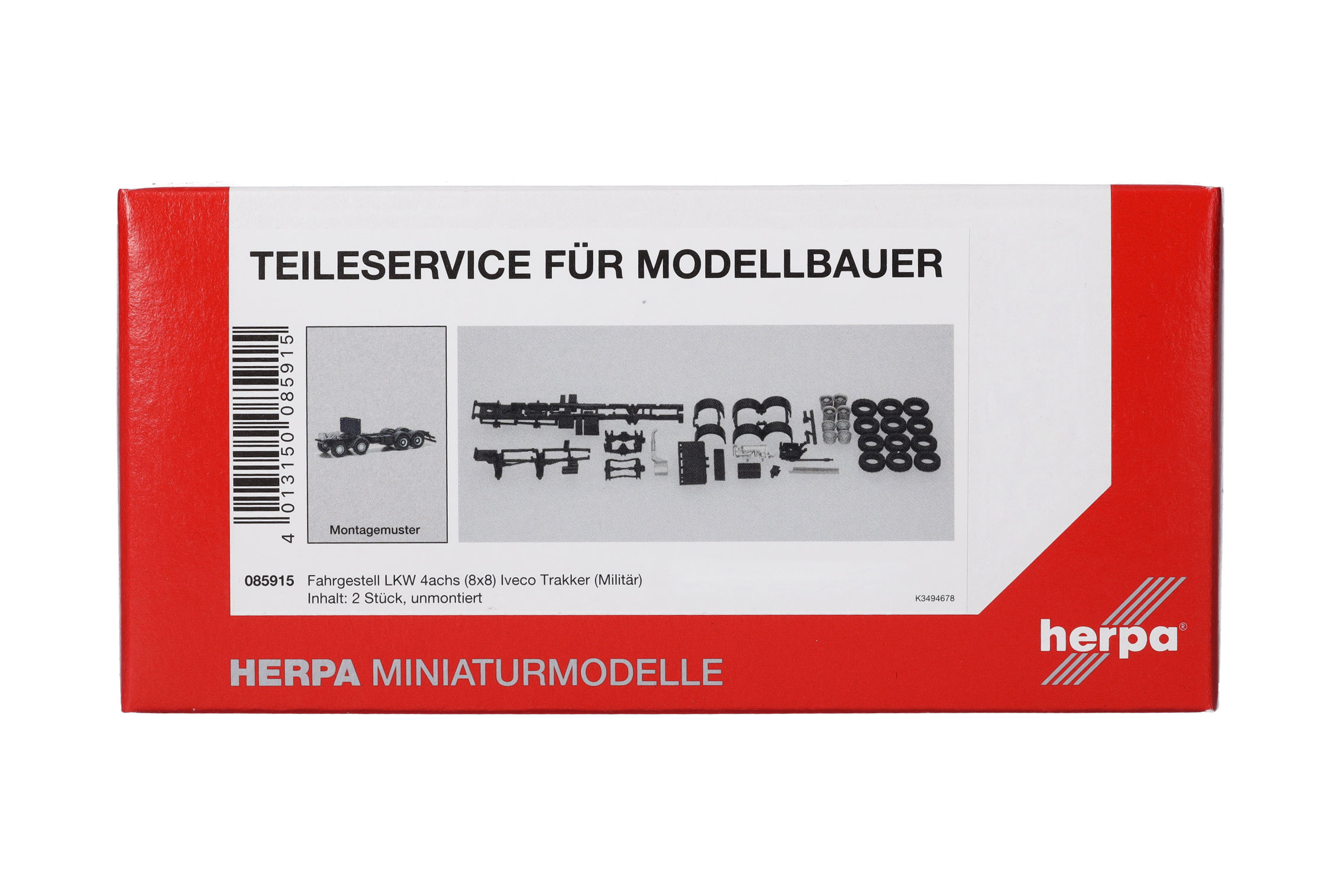 Herpa TS 085915 | Fahrgestell 8x8 Iveco Trakker 4achs (Militär), 2 Stück | 1:87