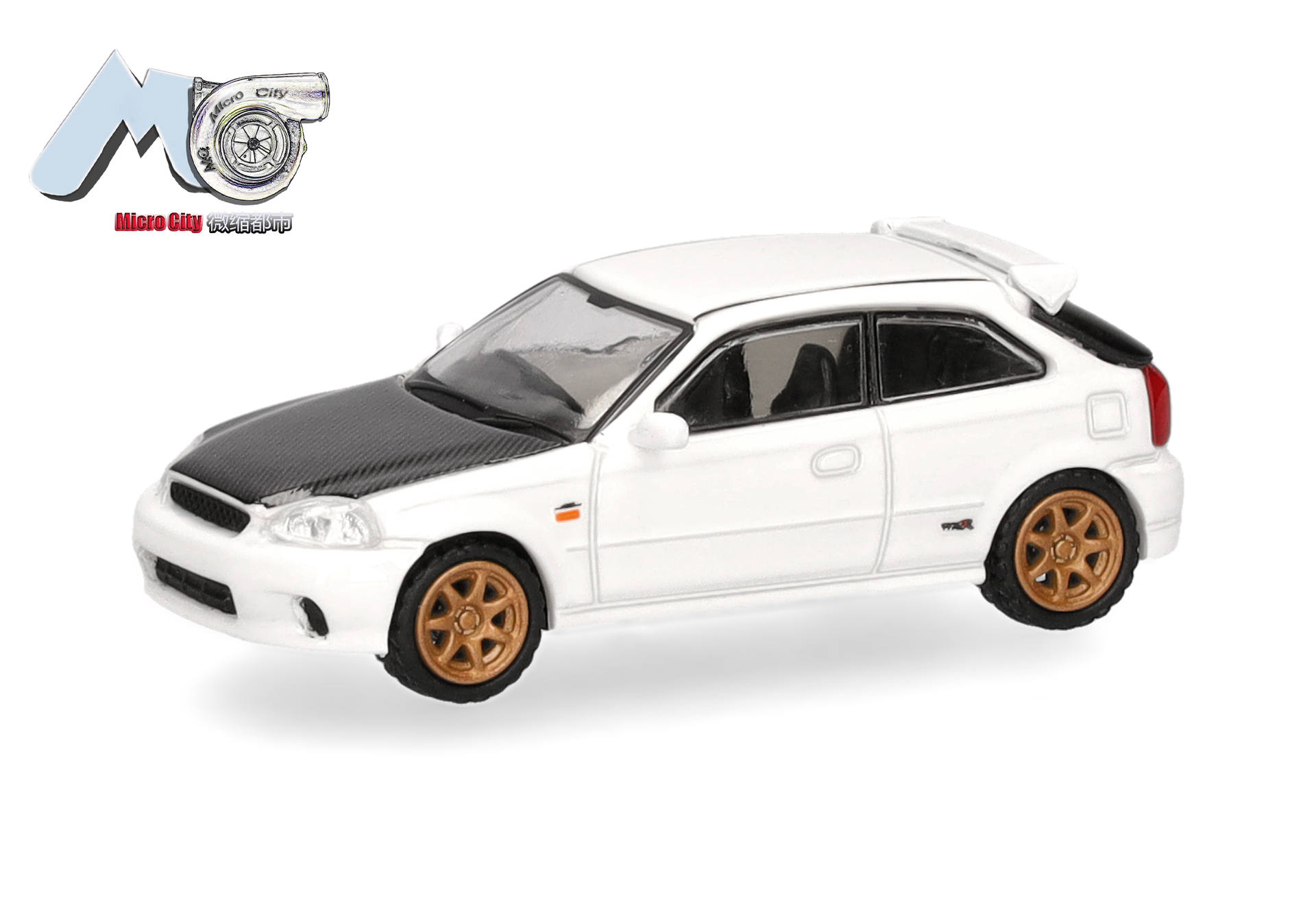 Herpa MicroCity 87MC000156 | Honda Civic Type R (EK9)| weiß | Rechtslenker | 1:87