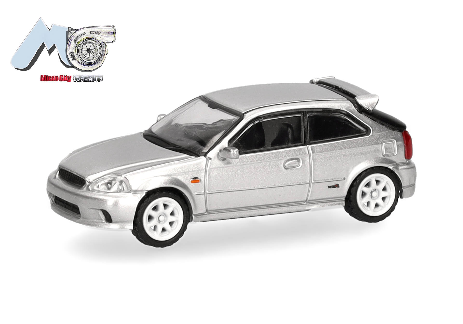 Herpa MicroCity 87MC000158 | Honda Civic Type R (EK9)| silber | Rechtslenker | 1:87