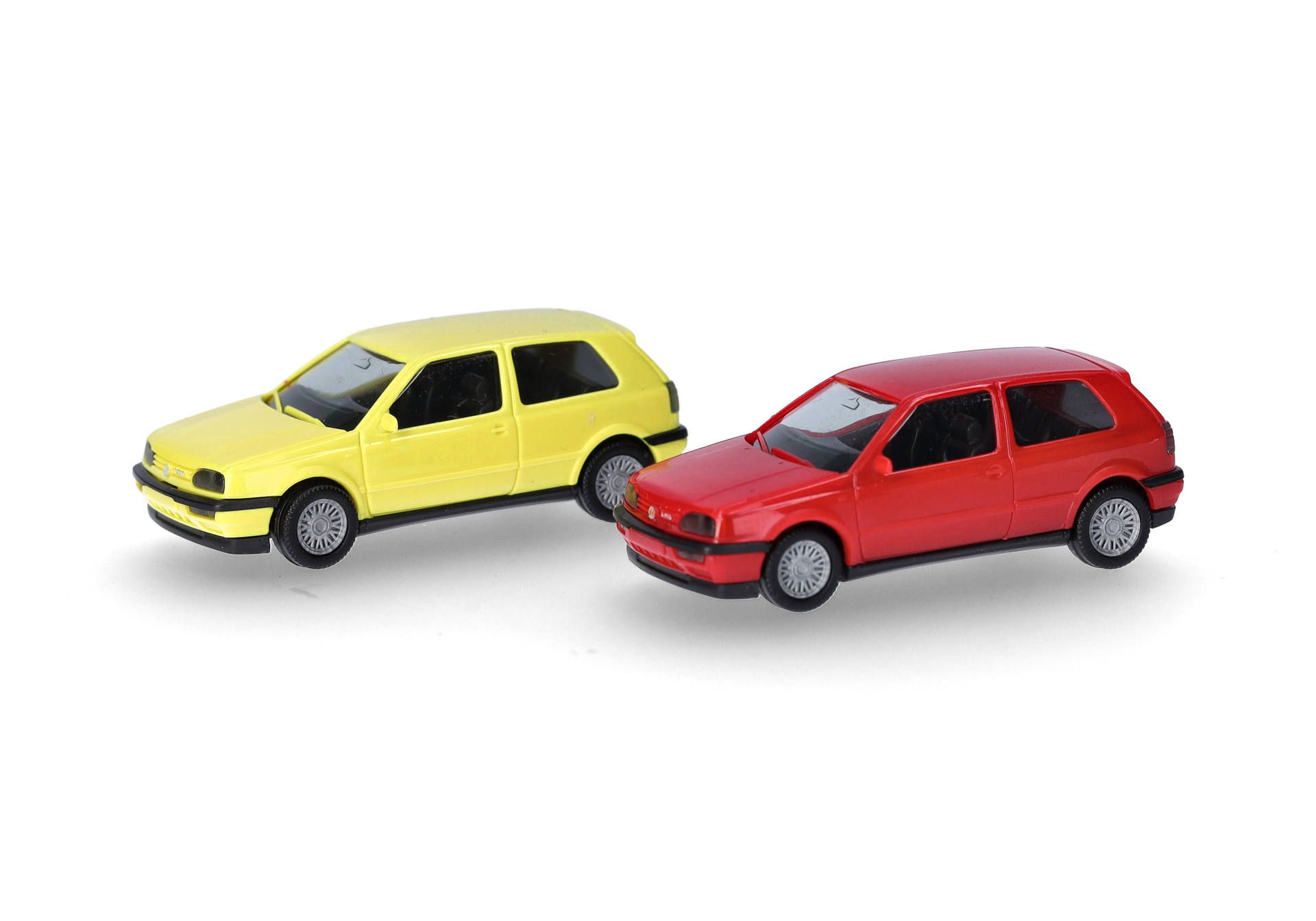 Herpa MiniKit  014014 | 2er-Set | VW Golf III VR6 2türig | Schwefelgelb/Flashrot | 1:87
