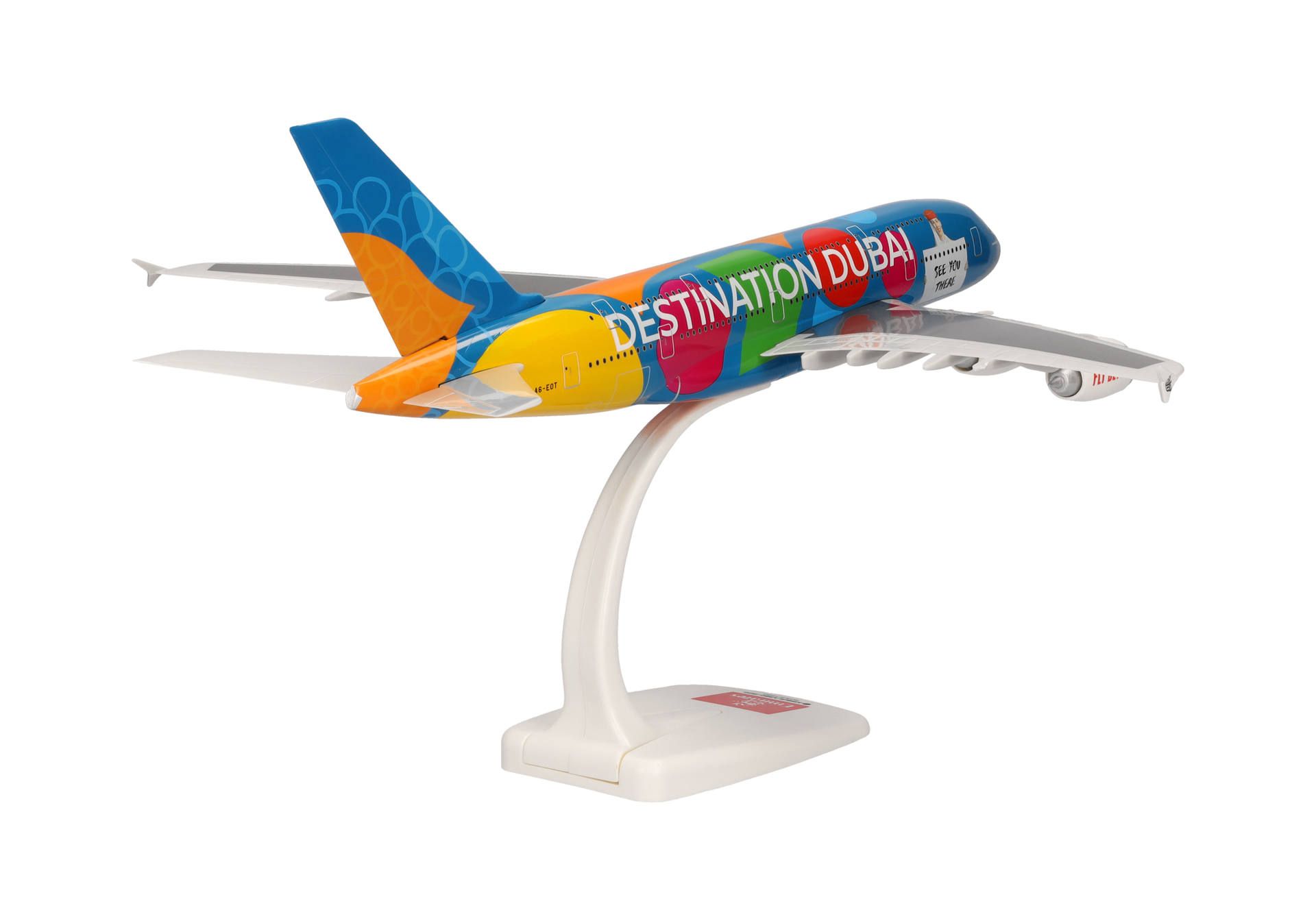 Herpa Wings SF 613842 | Emirates | Airbus A380 | Destination Dubai – A6-EOT | 1:250