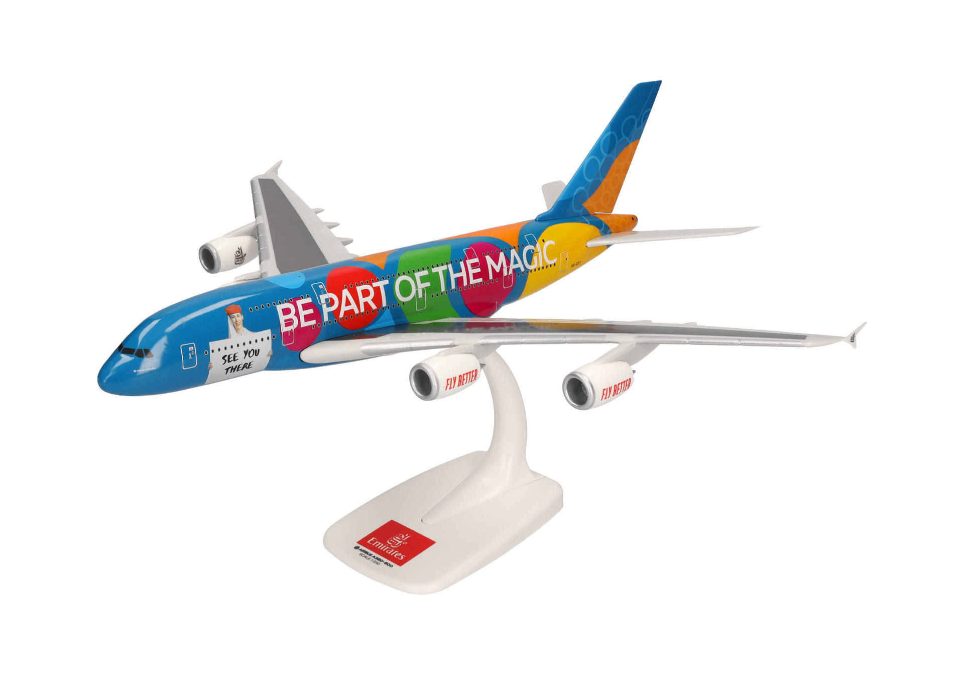 Herpa Wings SF 613842 | Emirates | Airbus A380 | Destination Dubai – A6-EOT | 1:250