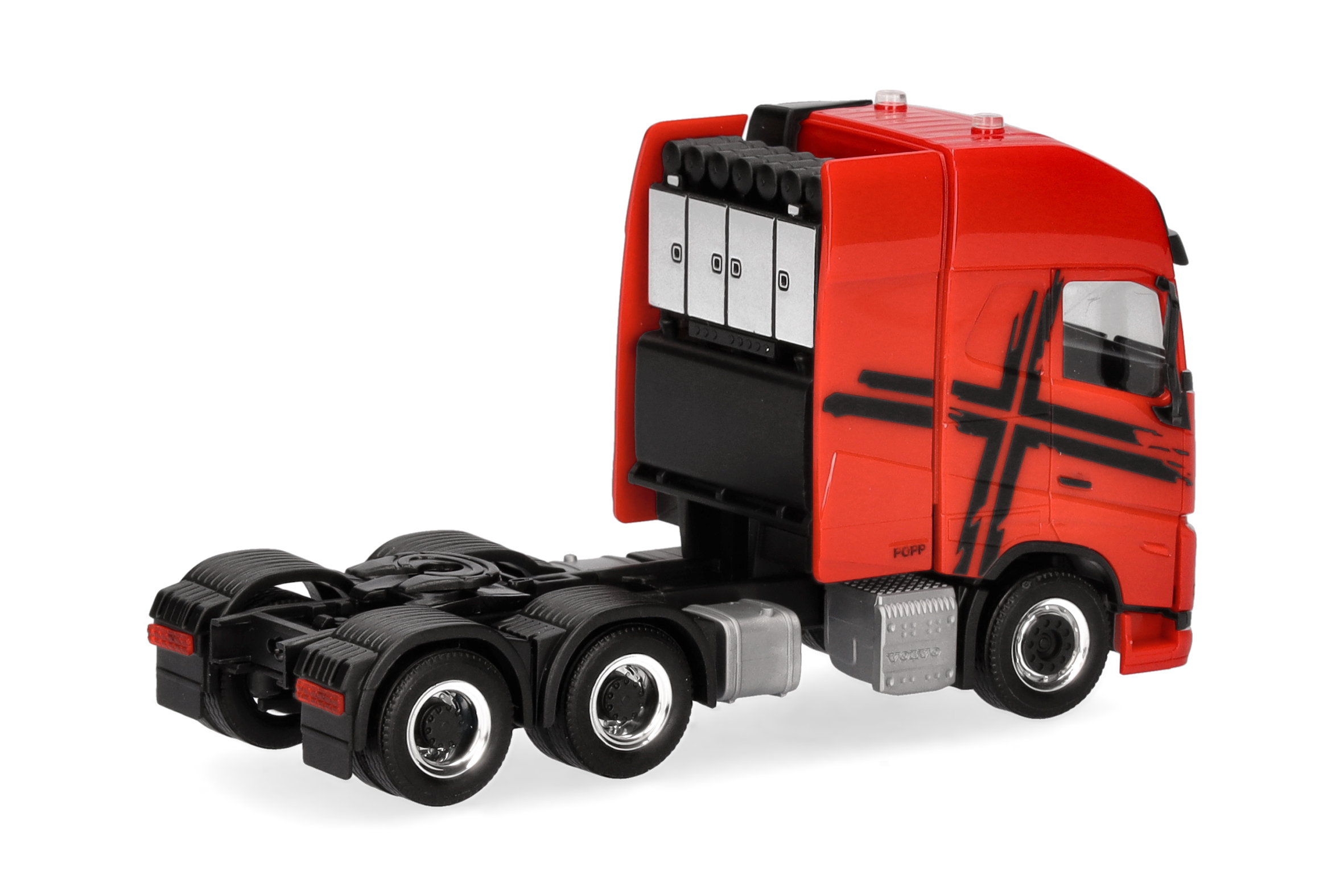 Herpa 318624-002 | Volvo FH 16 GL XL 2020 mit Schwerlastturm 3achs |  rot-schwarz | 1:87
