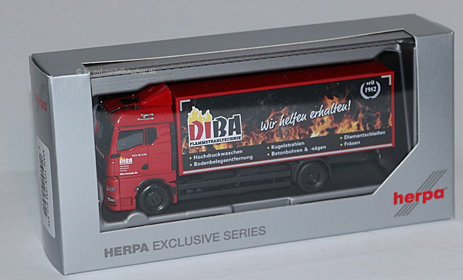 Herpa 953955 | MAN TGX GM Solo Koffer | DIBA | 1:87