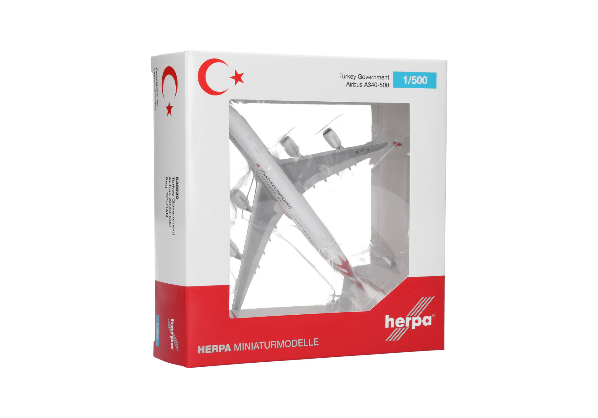 Herpa Wings 538930 | Turkey Government Airbus A340-500 | TC-CAN | 1:500