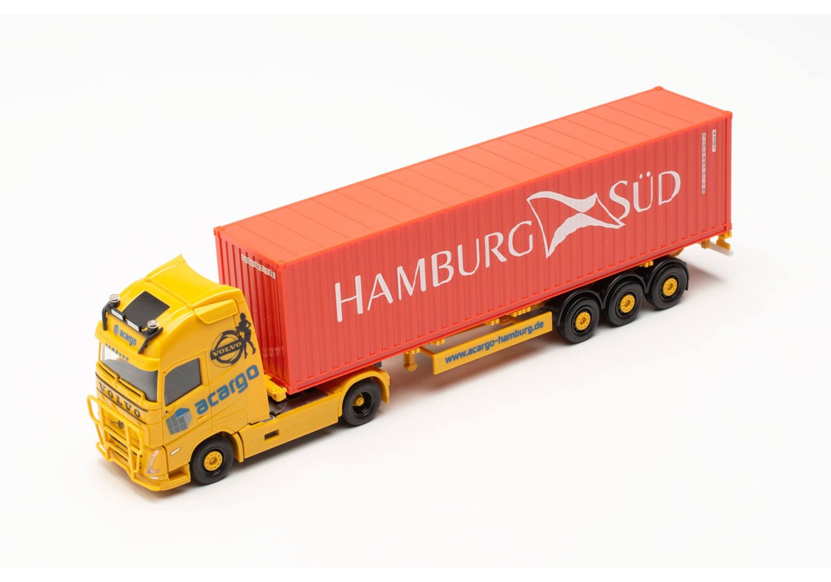 Herpa 316347 | Volvo FH Gl. XL 2020 | Container-Sattelzug | Acargo/Hamburg Süd | 1:87