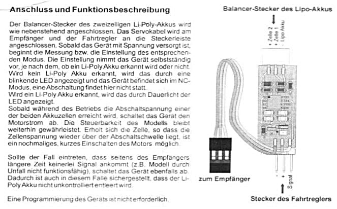 Carson 500503026 - Lipo Abschaltelektronik
