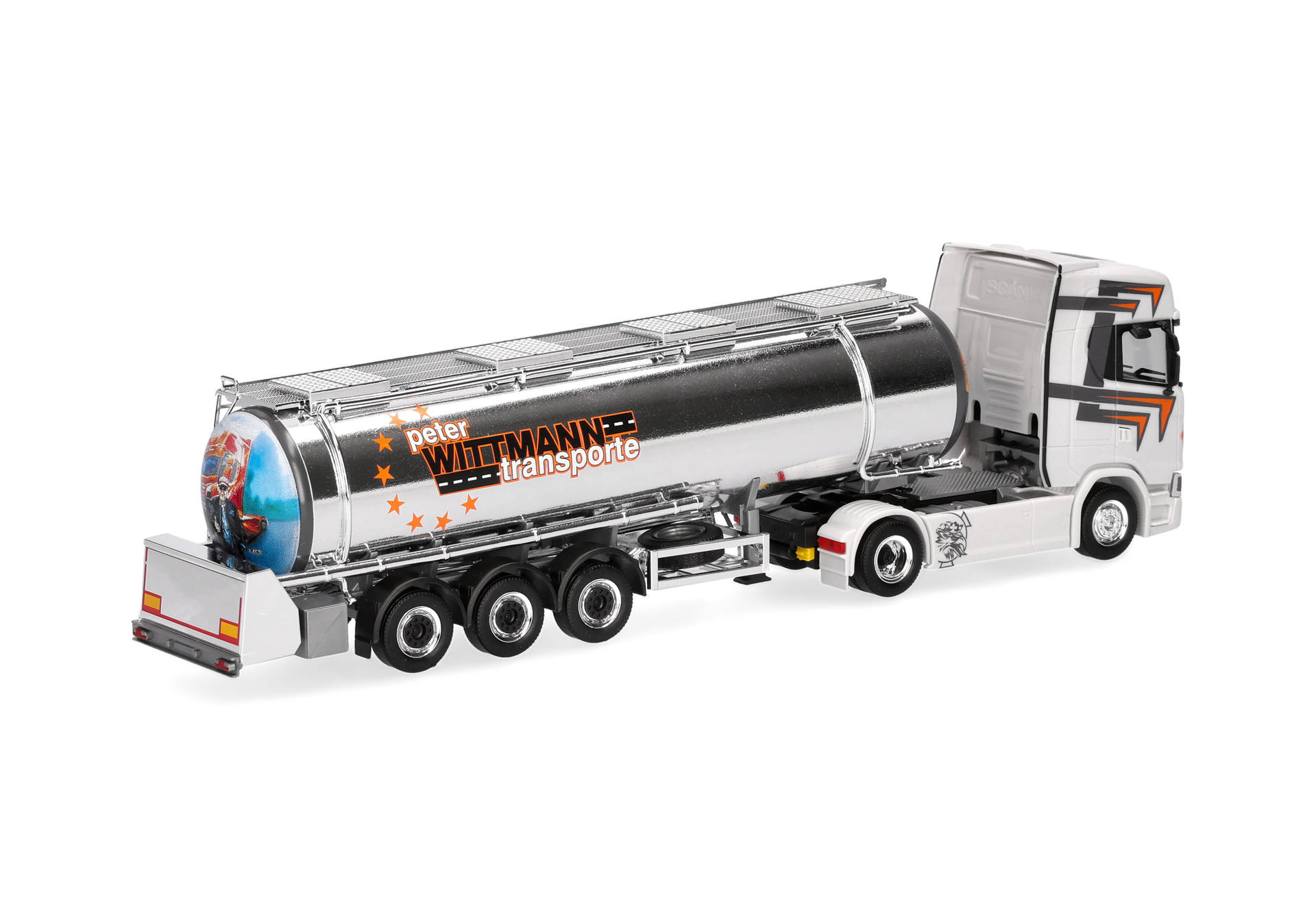 Herpa 321037 | Scania CS 20 HD Chromtank-Sattelzug | Wittmann Transport | 1:87