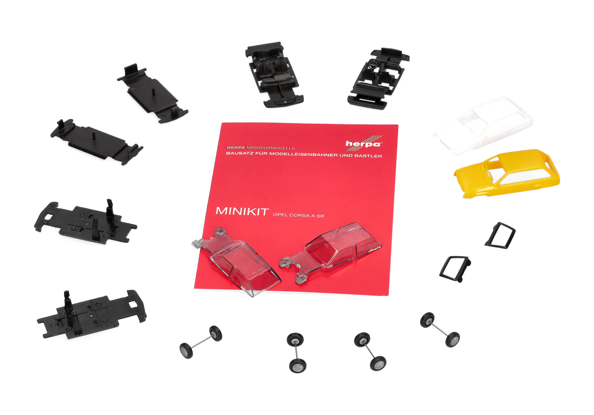 Herpa MiniKit 014298 | Opel Corsa A SR | weiß und gelb | 1:87