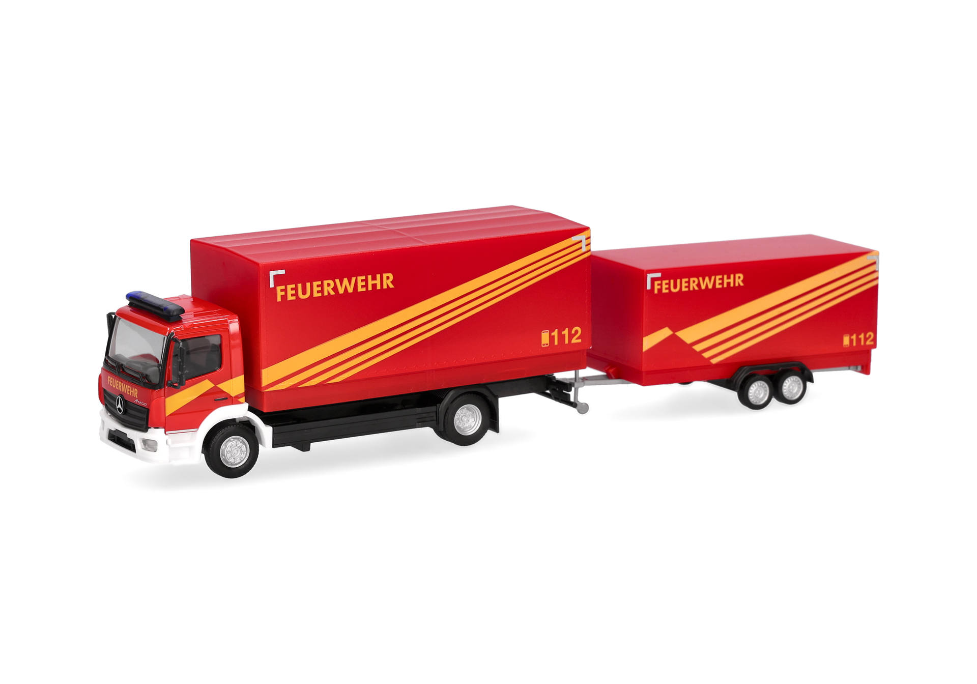 Herpa 321266 | MB Atego `13 | Planen-LKW mit Planen-Anhänger | FW GW Logistik | 1:87