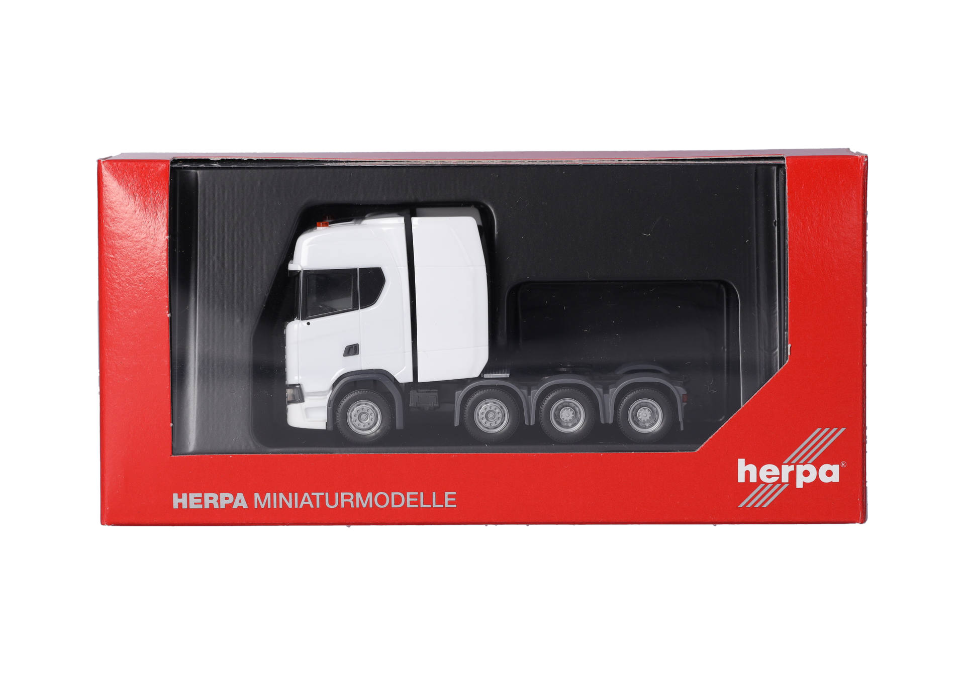 Herpa 308601-004 | Scania CS20 Hochdach | Schwerlastzugmaschine 4achs (8x4) | weiß | 1:87