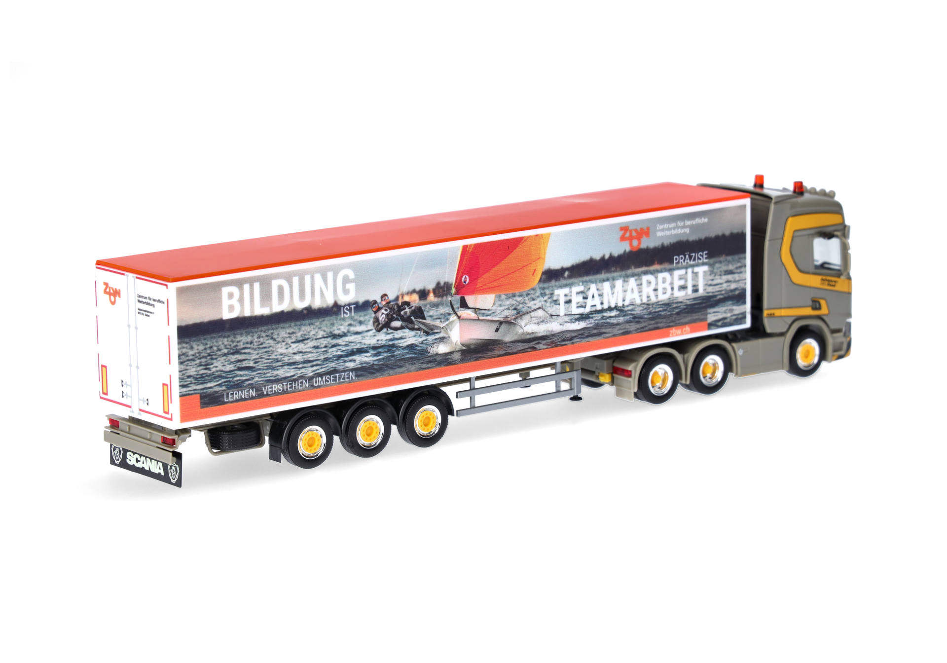 Herpa 925396 | Scania CR 20 Hochdach Schubboden-Sattelzug | Dornbierer (CH) | 1:87