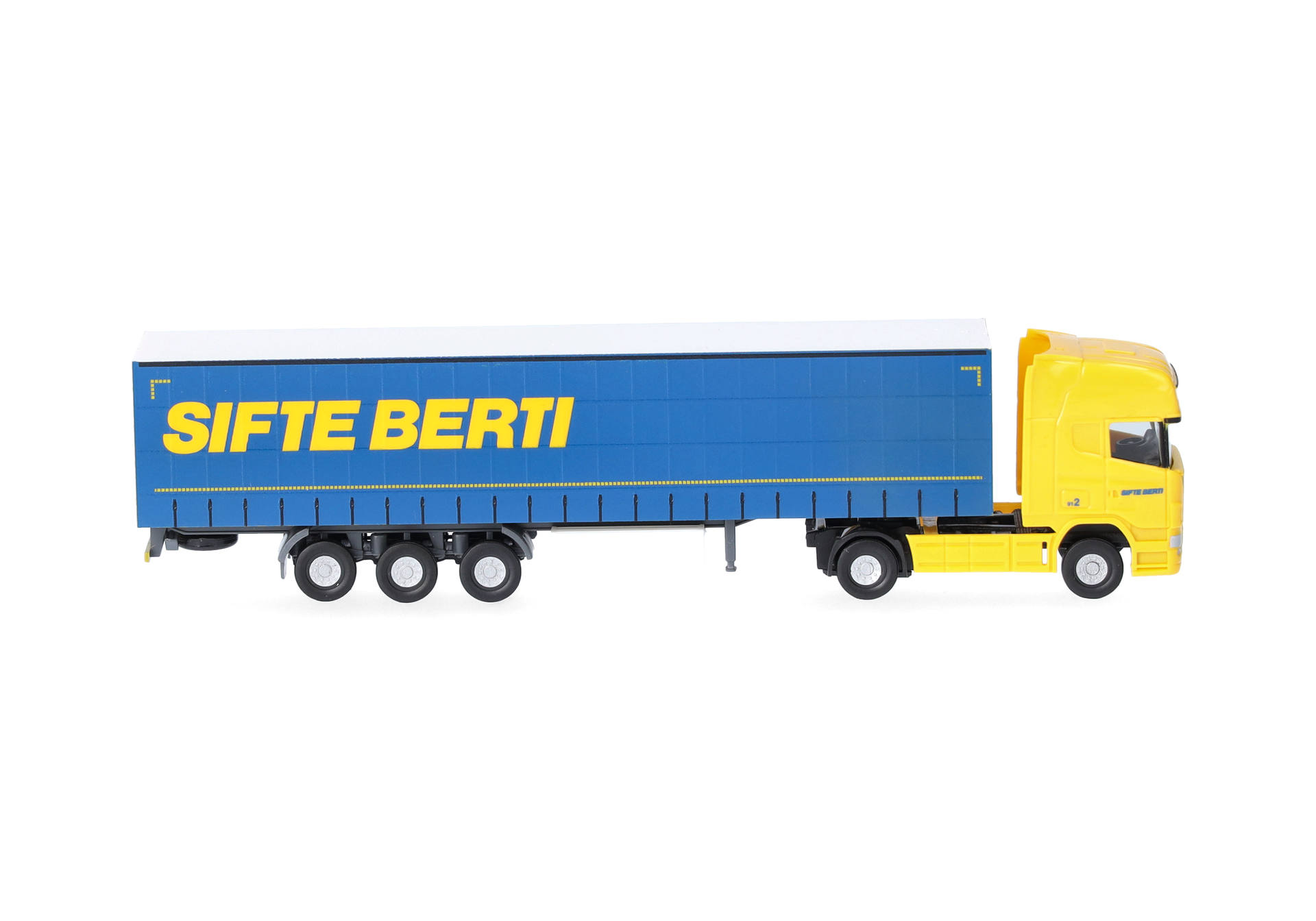 Herpa 961721 | Scania R 04 Topline Gardinenplanen-Sattelzug | Sifte Berti  | Spur N | 1:160