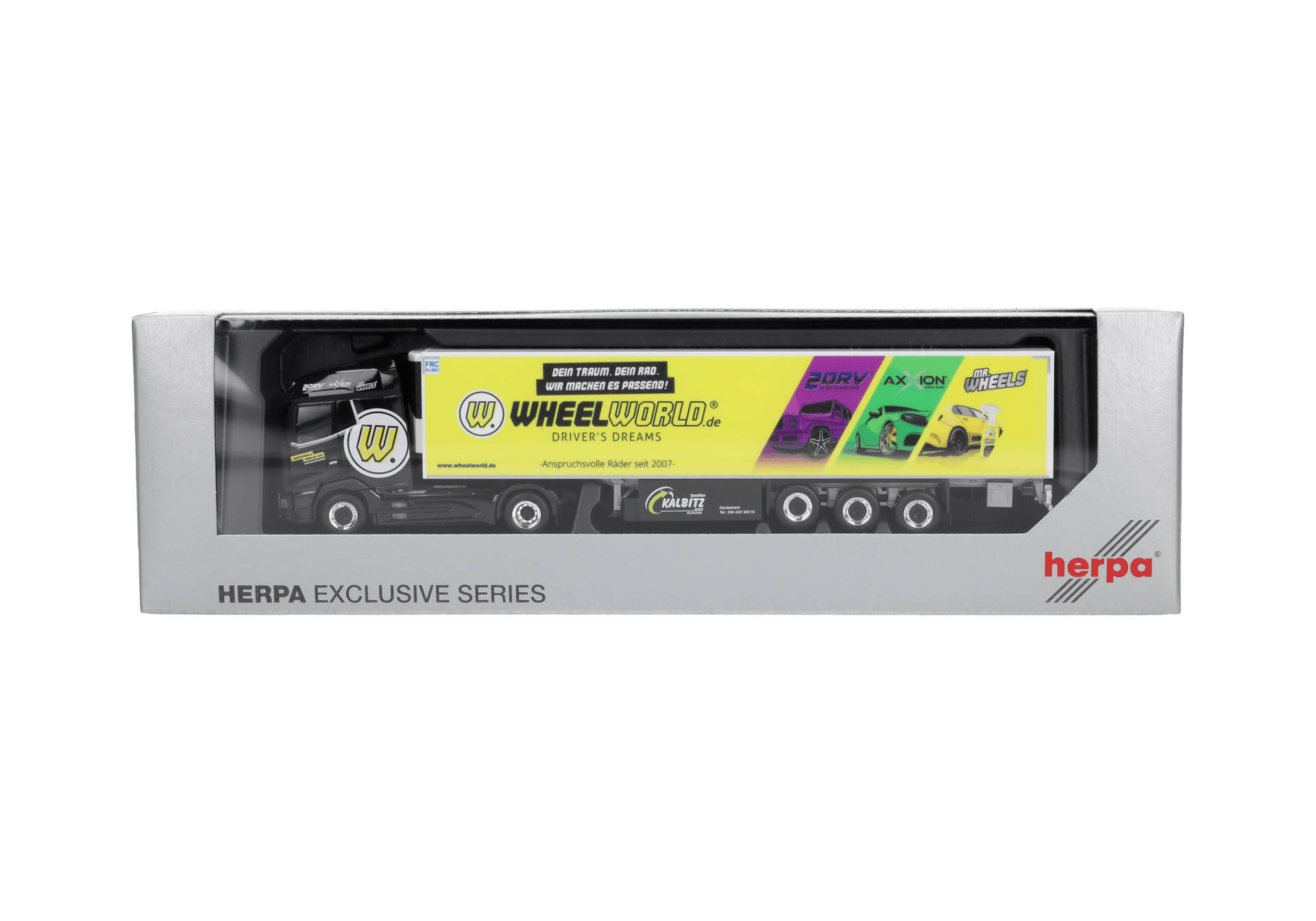 Herpa 961547 | DAF XG Kühlkoffer-Sattelzug | Spedition Kalbitz/Wheelworld-Driver-Dream | 1:87