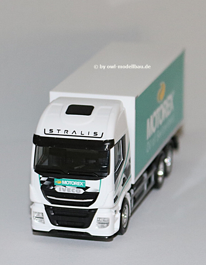 Herpa 944298 - Iveco Stralis XP Koffer-LKW - Motorex (CH). 1:87