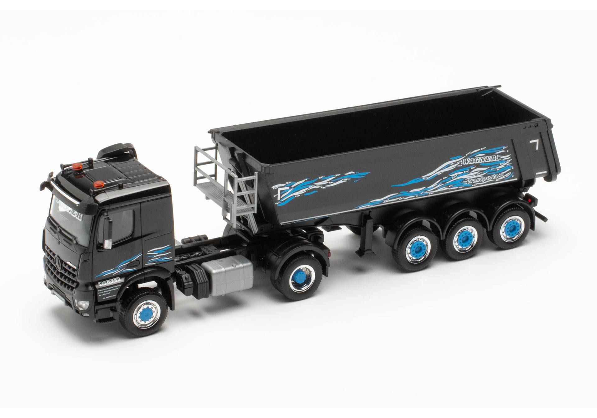 Herpa 316774 | MB Arocs Classicspace 4x4 Kipp-Sattelzug | Wagner Mitteleschenbach | 1:87
